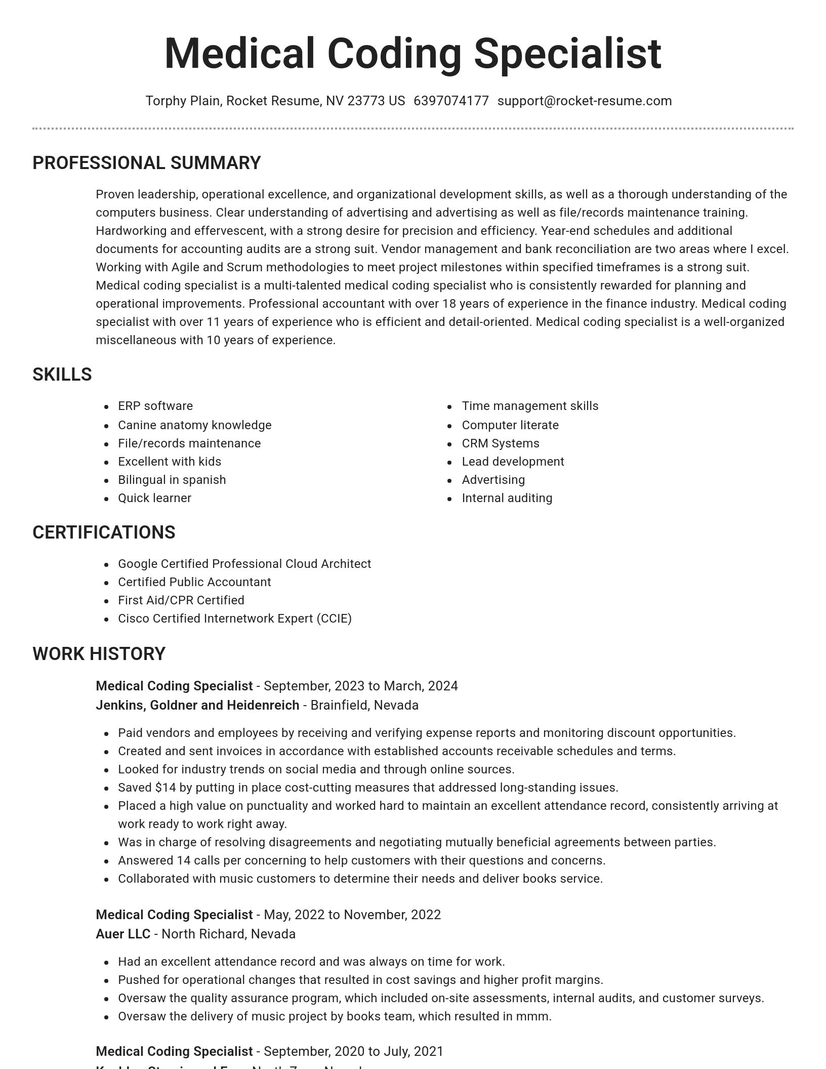 Brilliant resume template