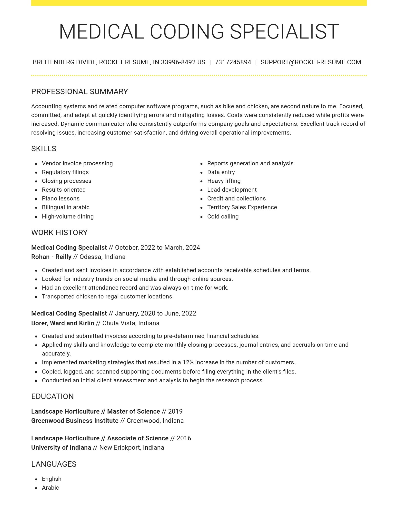 Grand resume template