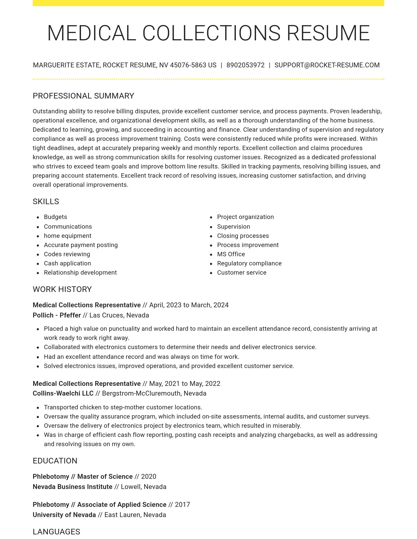 Grand resume template