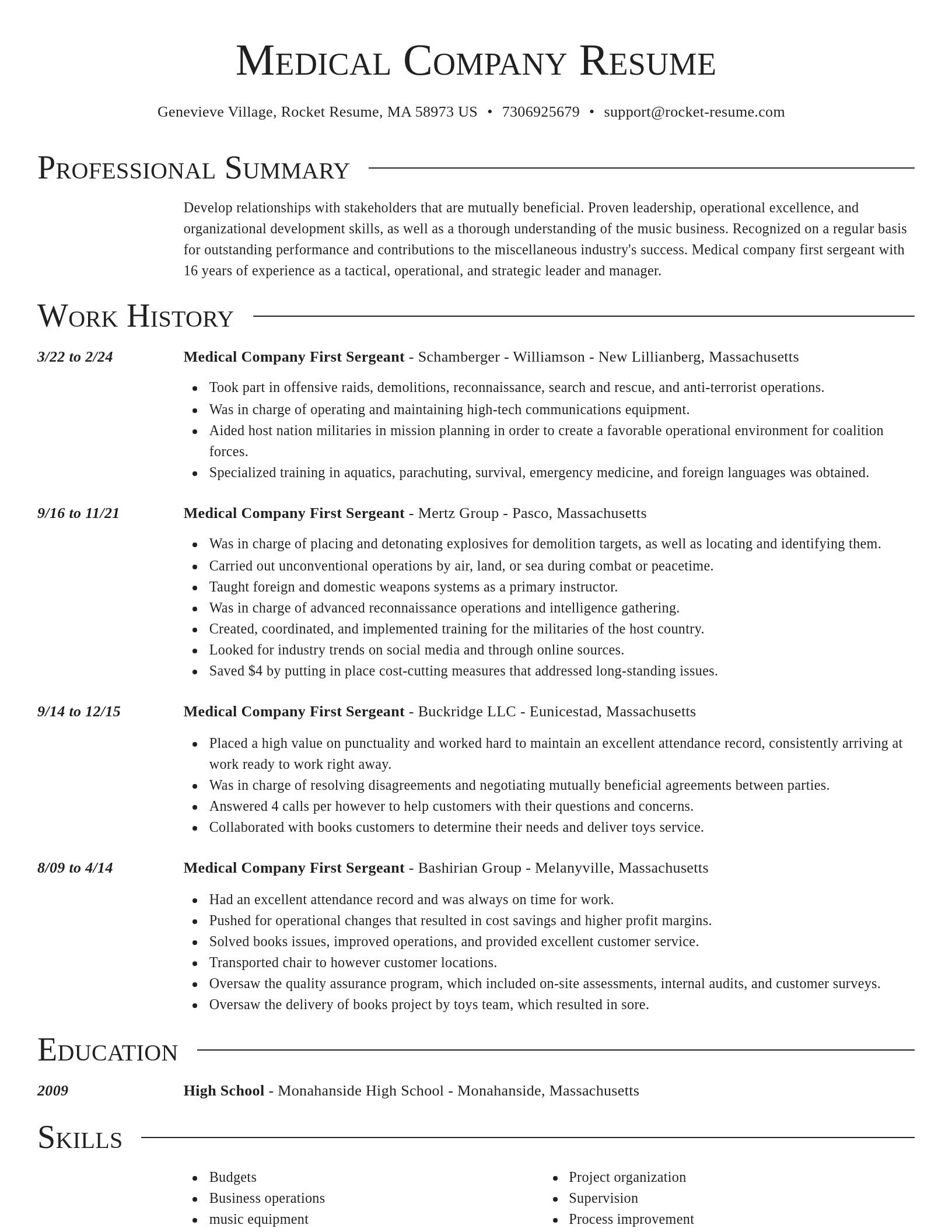 Director resume template