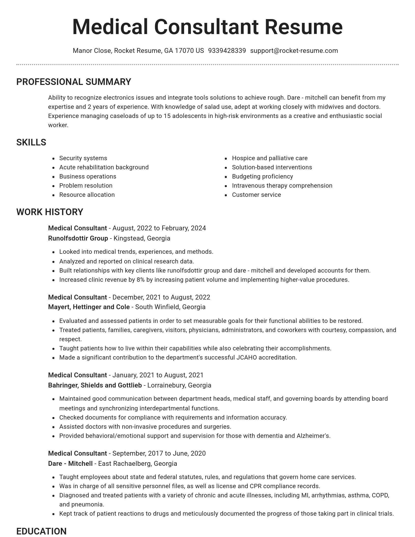 Brilliant resume template