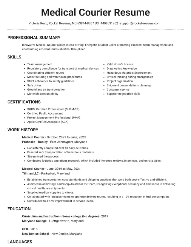 Brilliant resume template