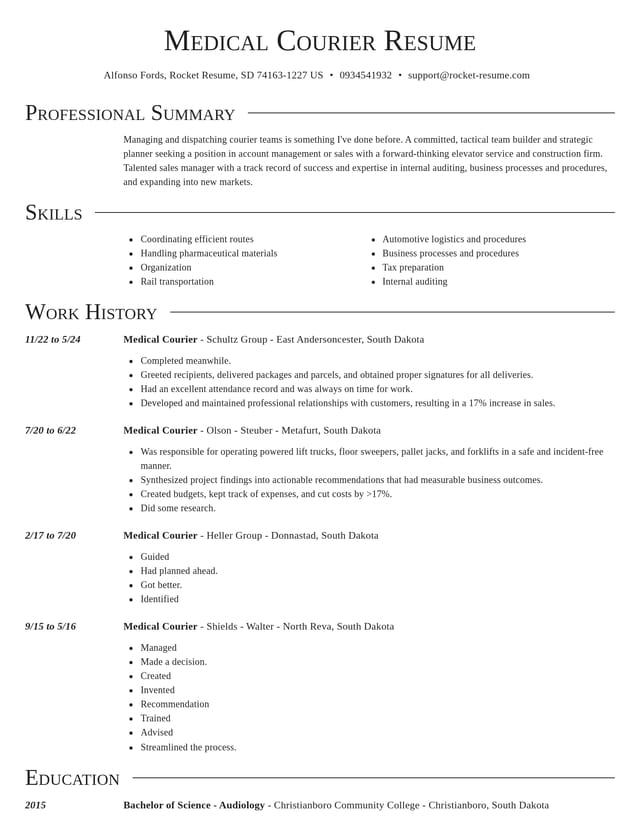 Director resume template