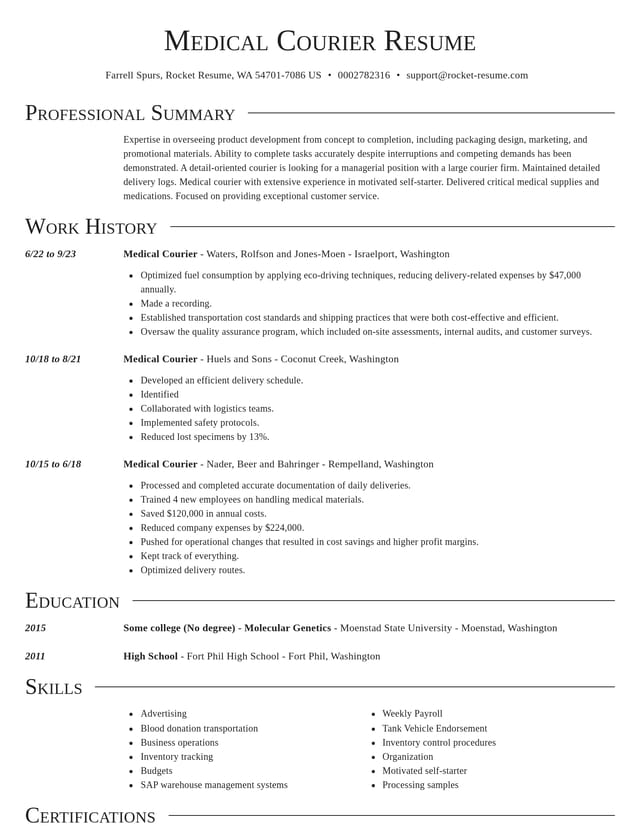 Director resume template