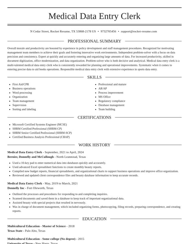 Elegant resume template