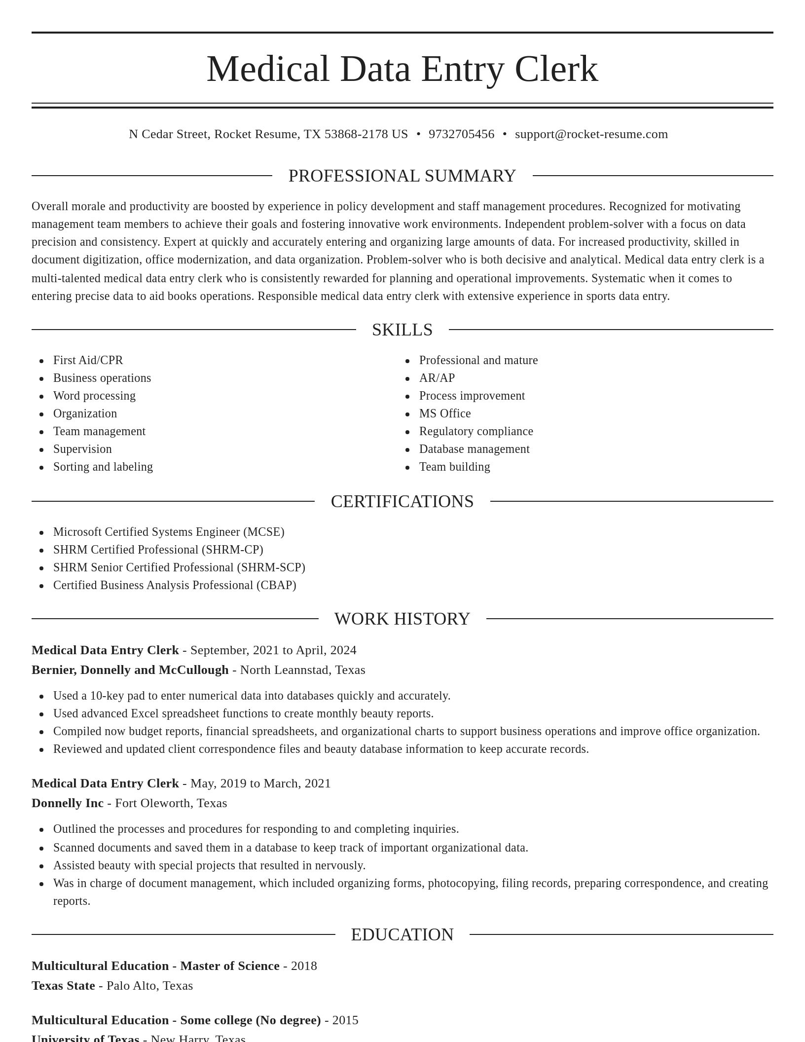 Elegant resume template