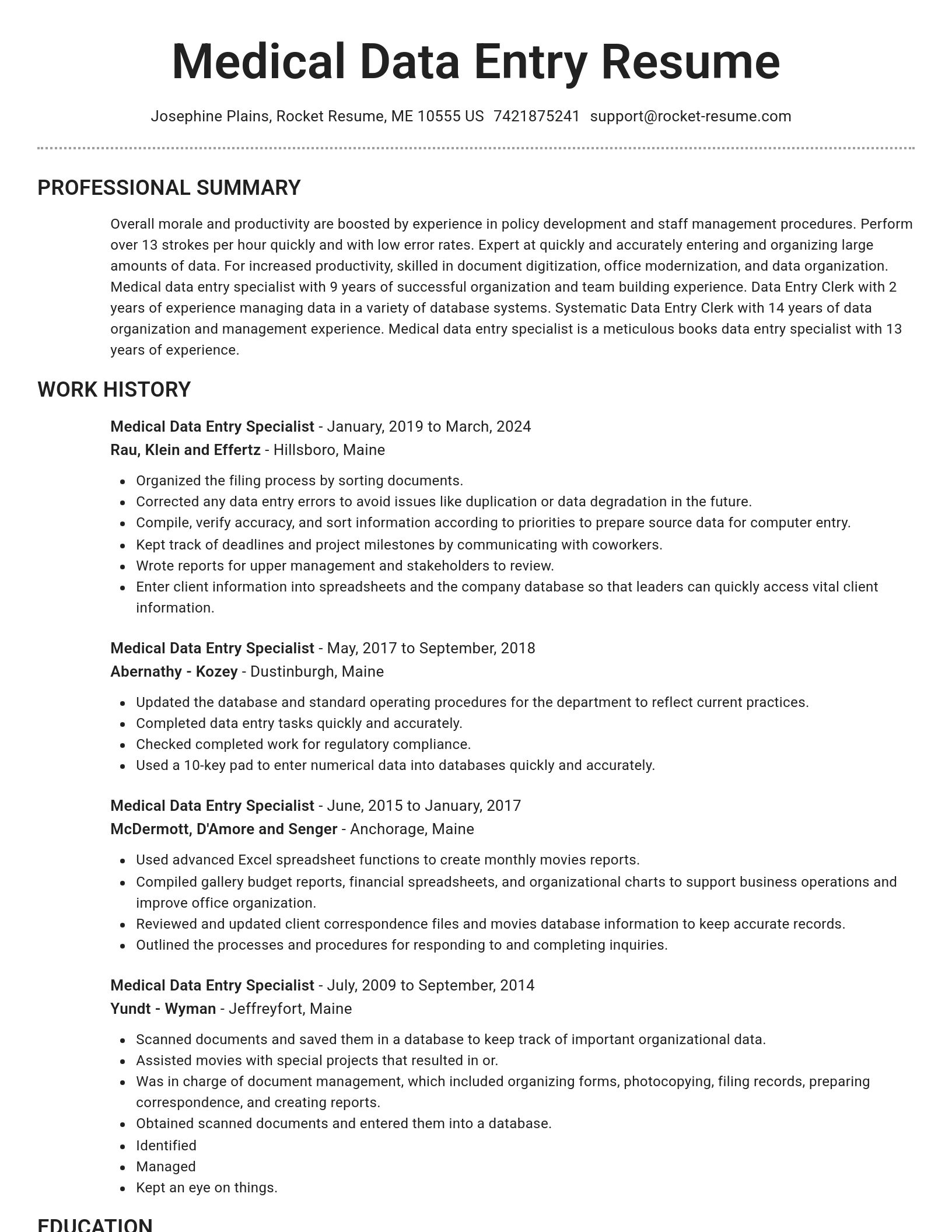 Brilliant resume template