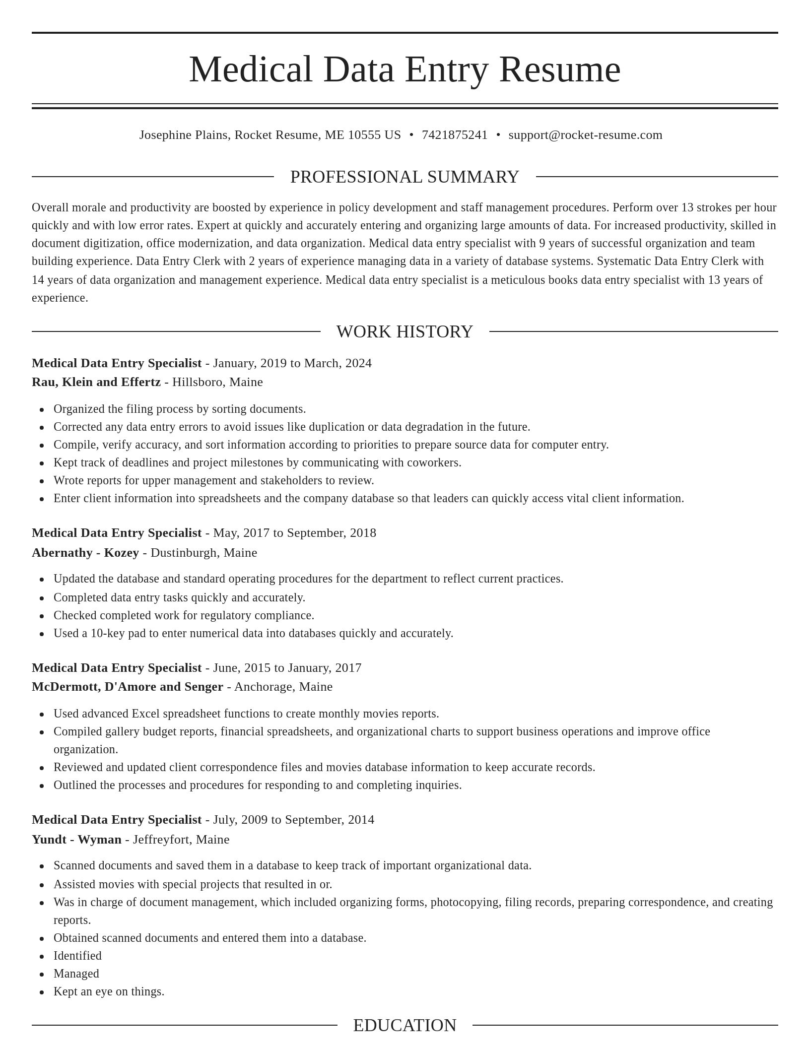 Elegant resume template