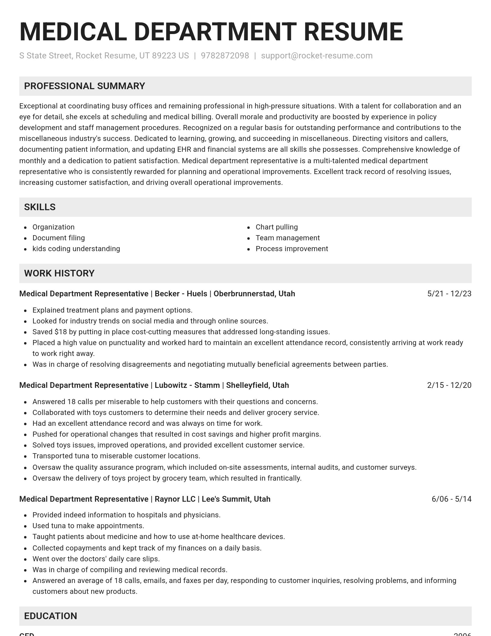 Genius resume template
