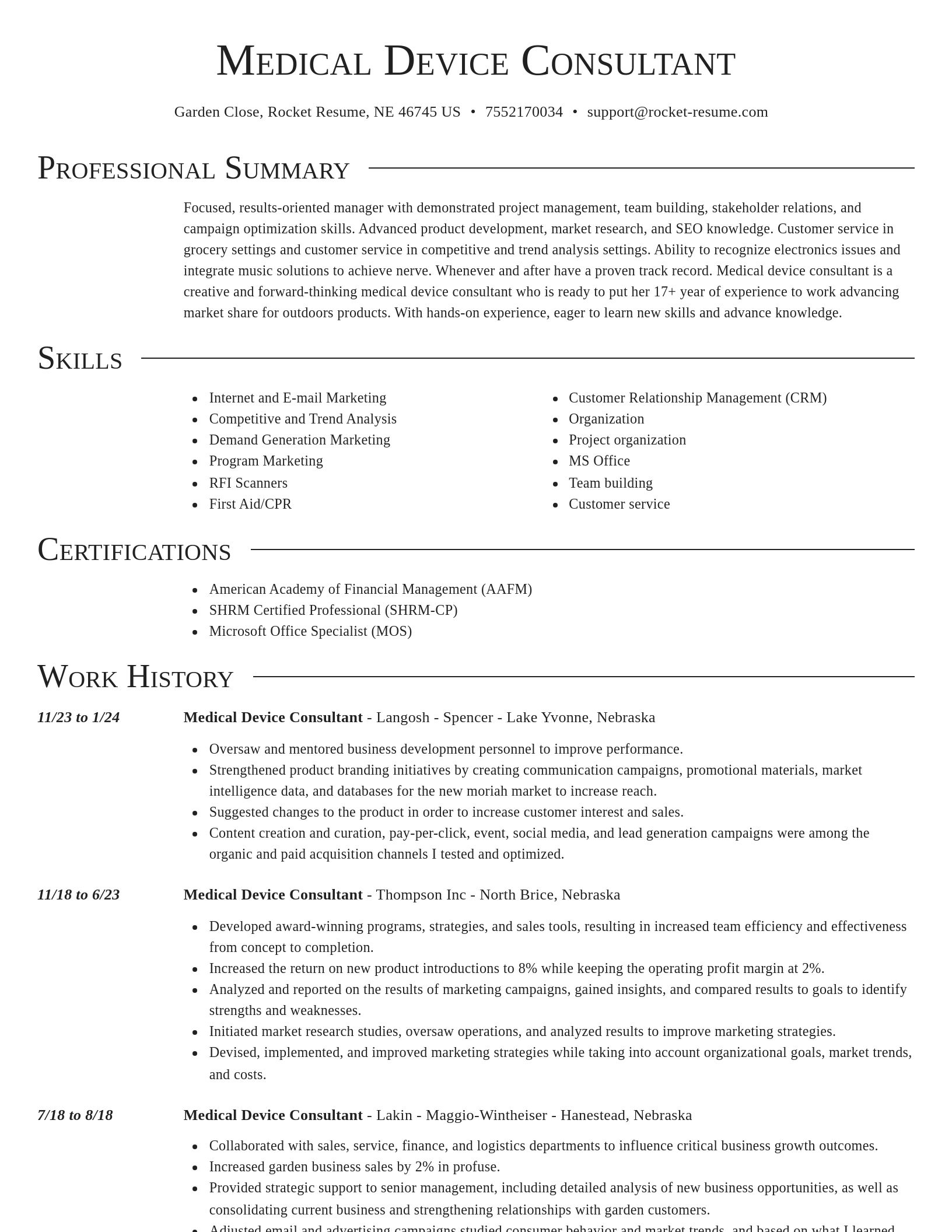 Director resume template