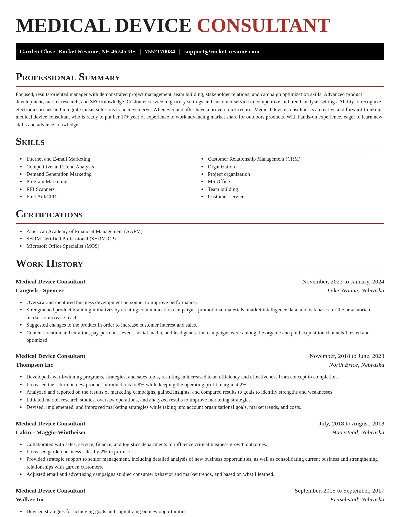 Exquisite resume template