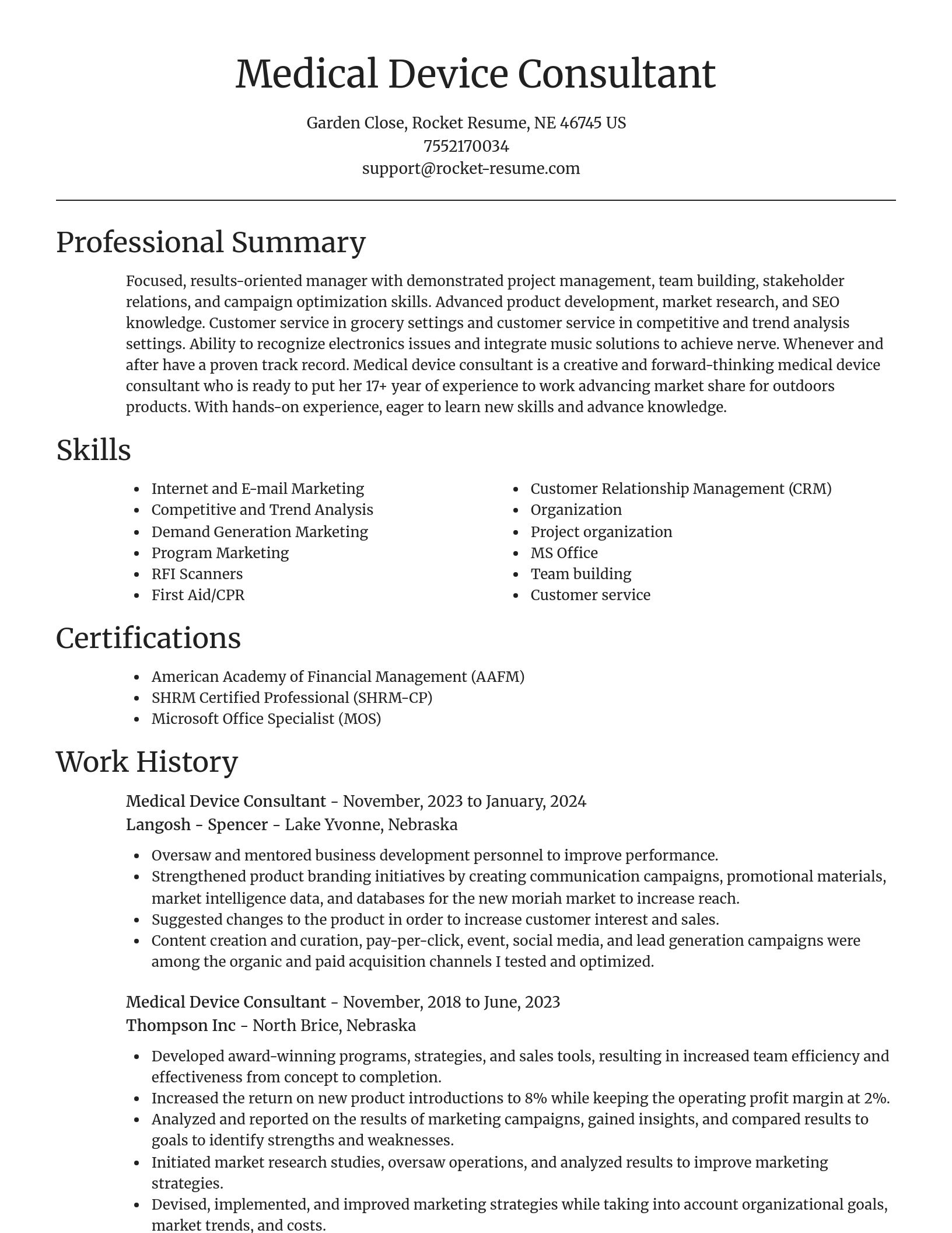 Focal Point resume template