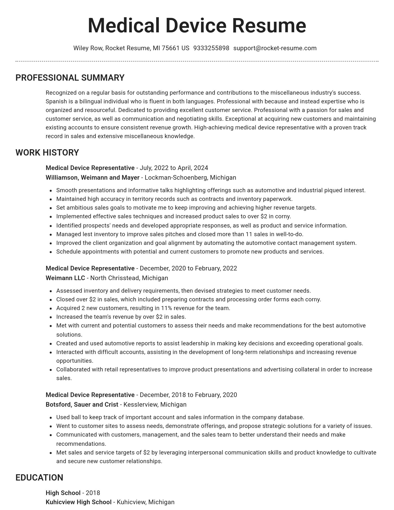 Brilliant resume template