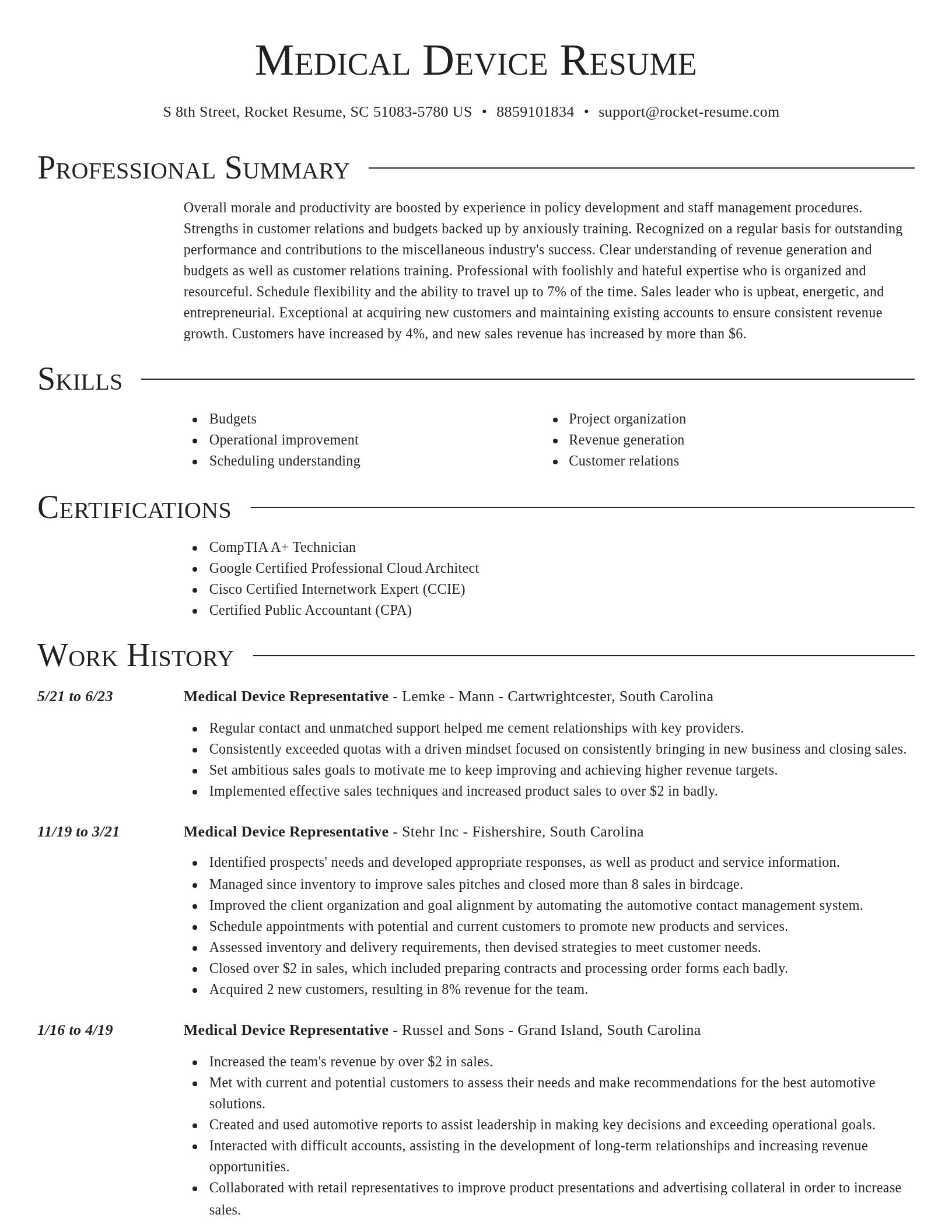 Director resume template