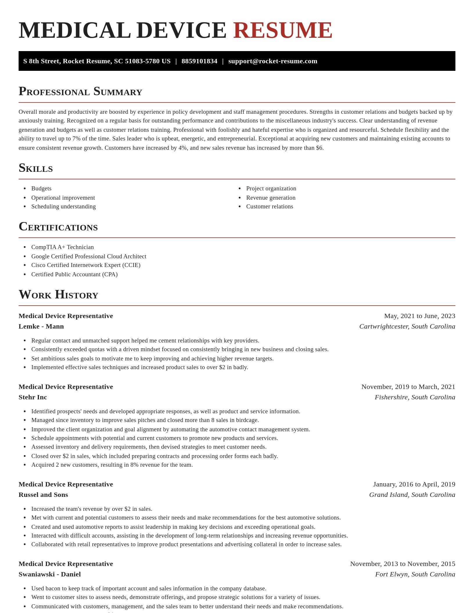 Exquisite resume template