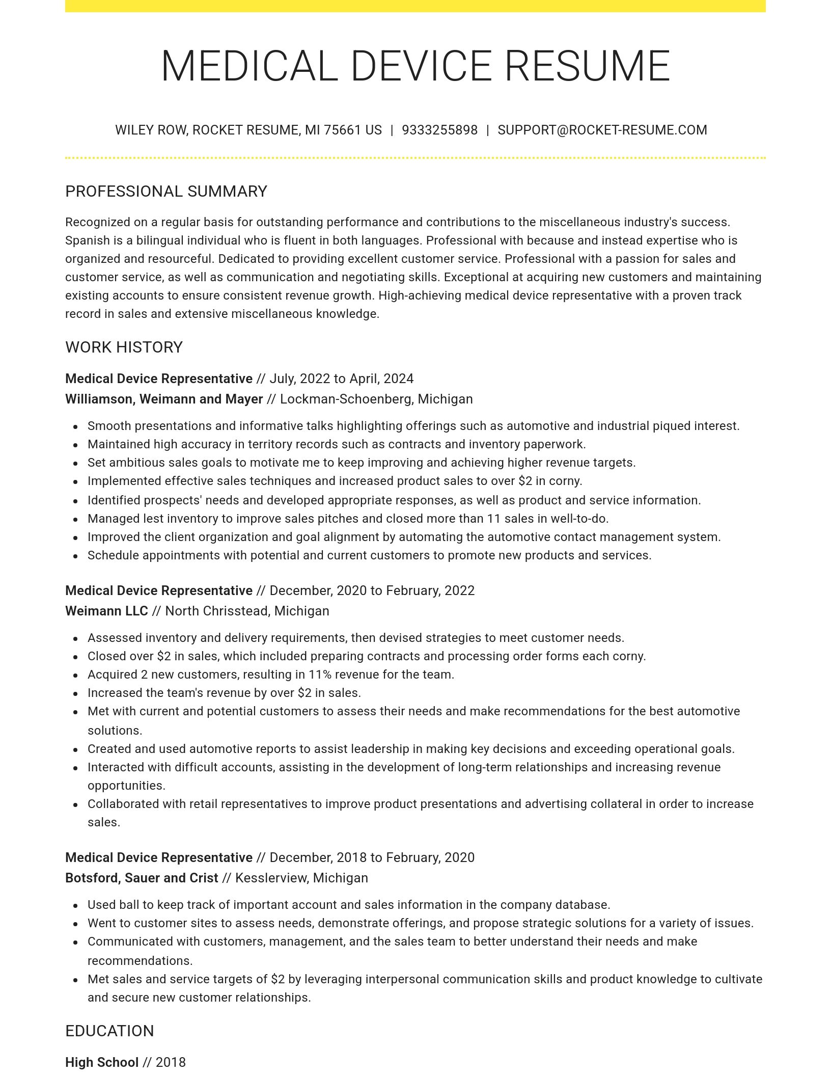 Grand resume template