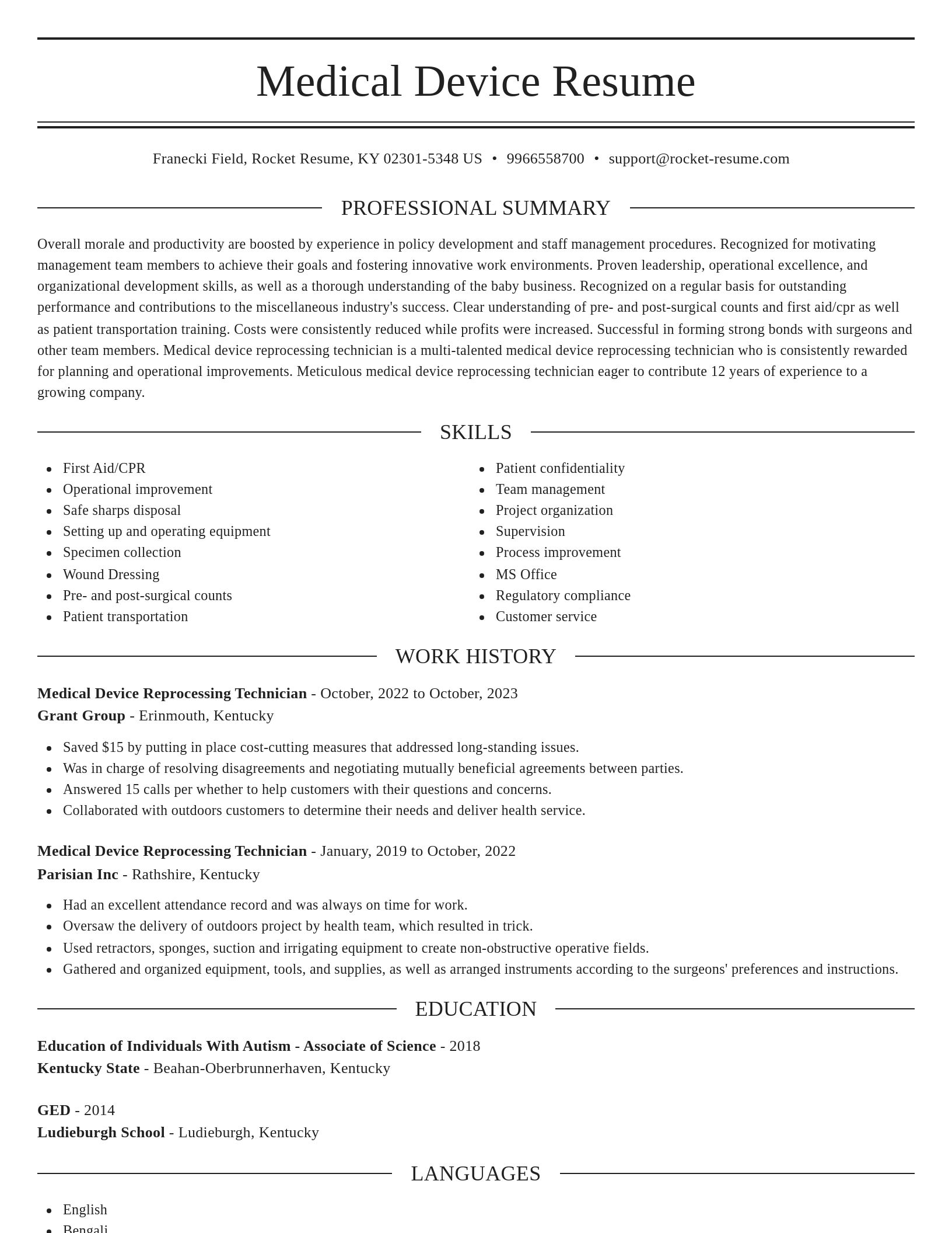 Elegant resume template