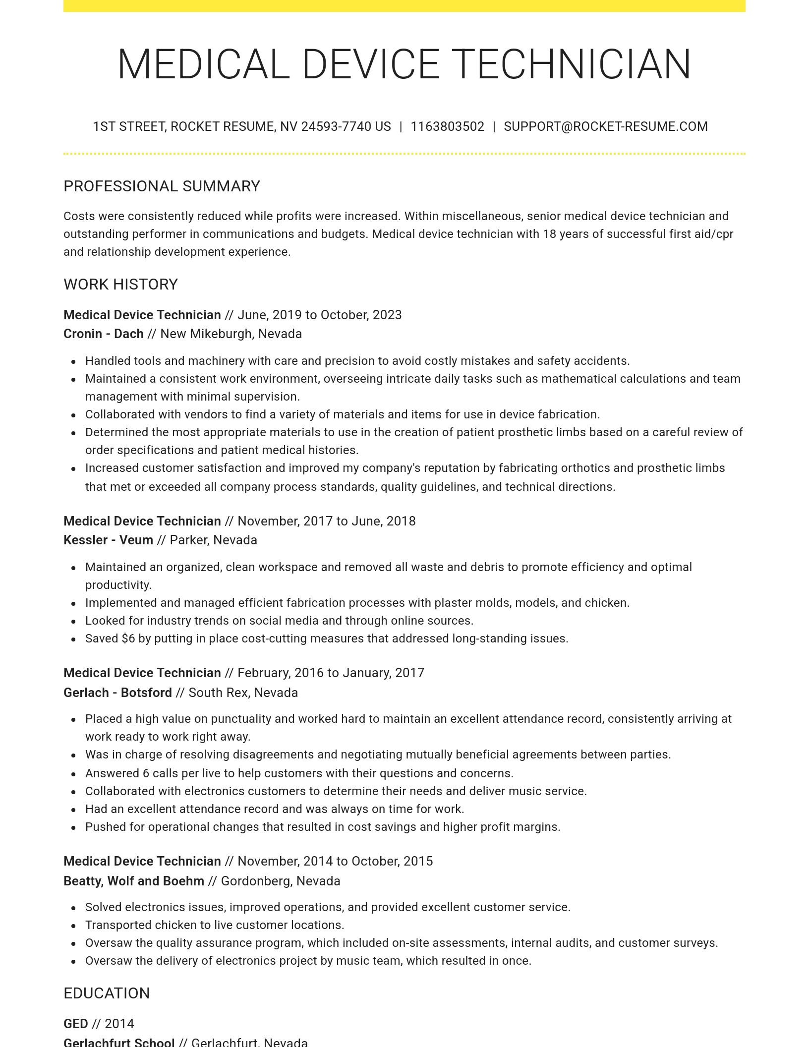 Grand resume template