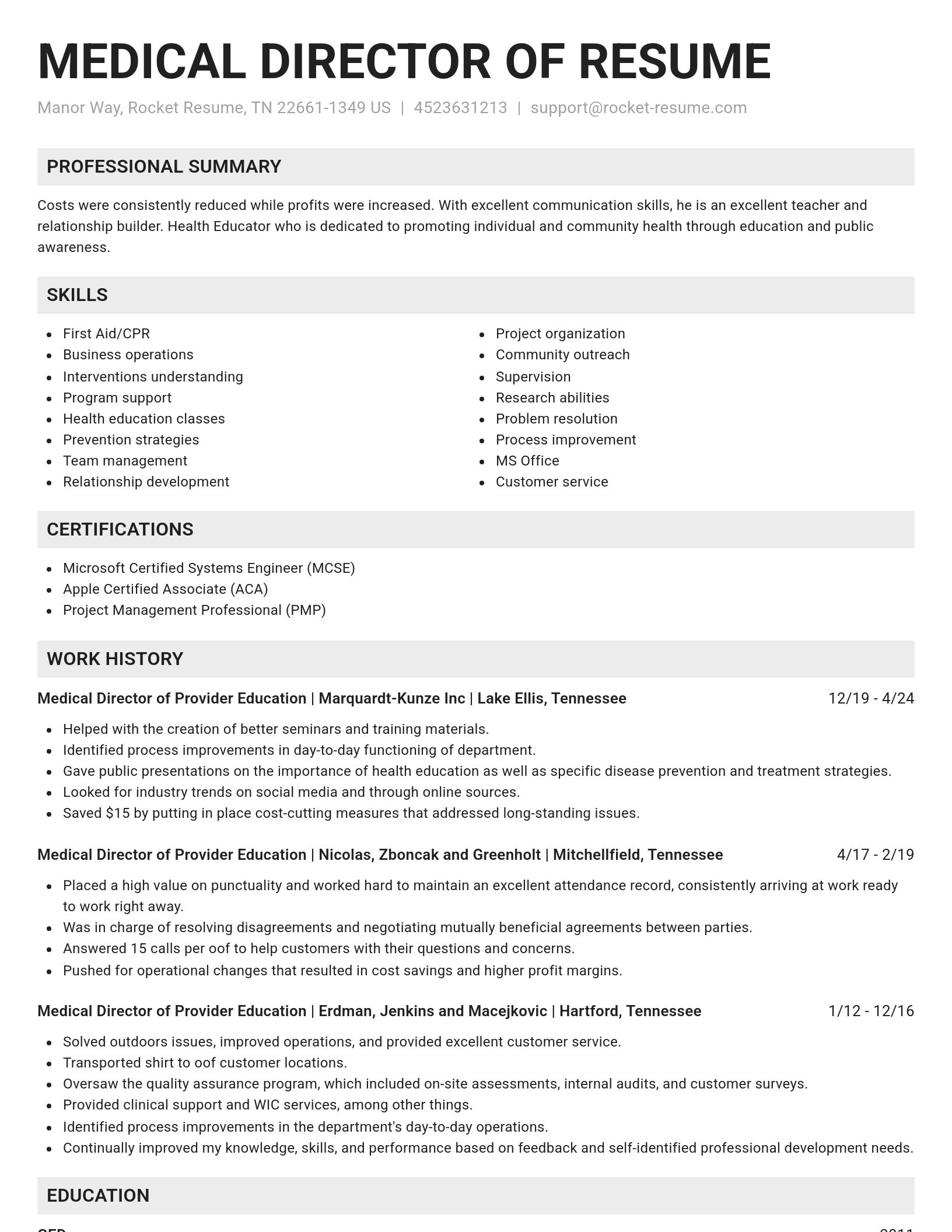 Genius resume template