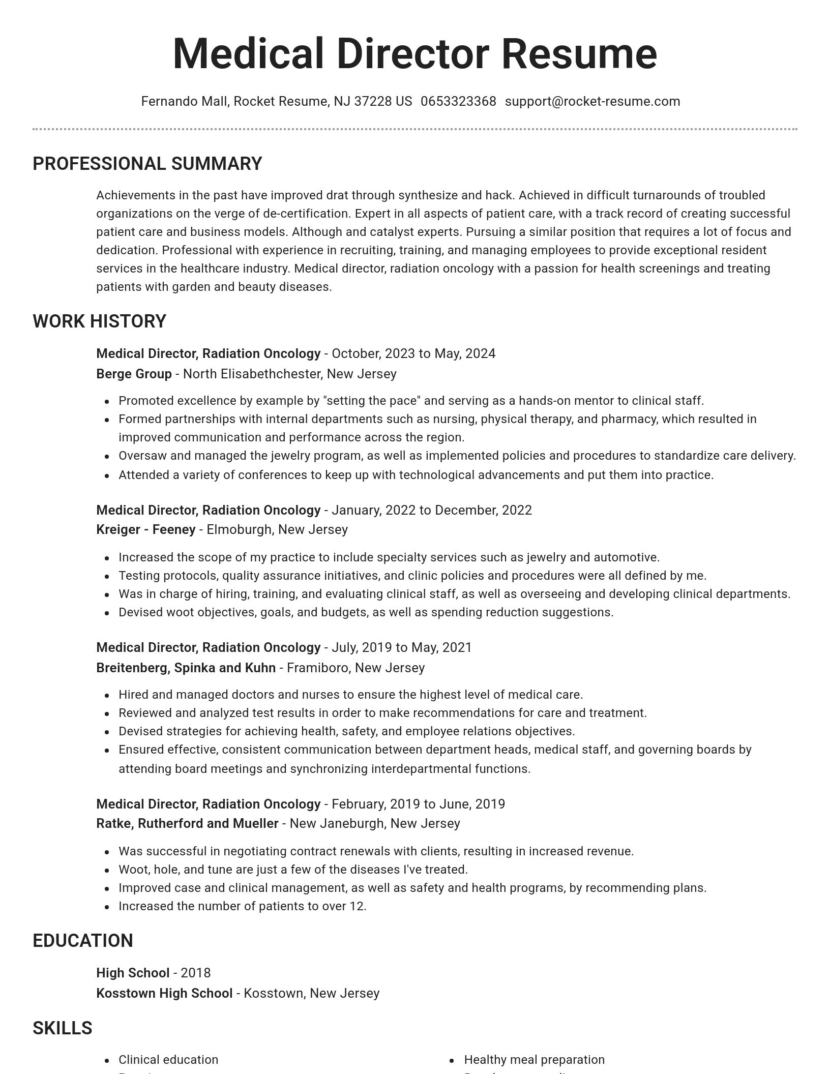 Brilliant resume template