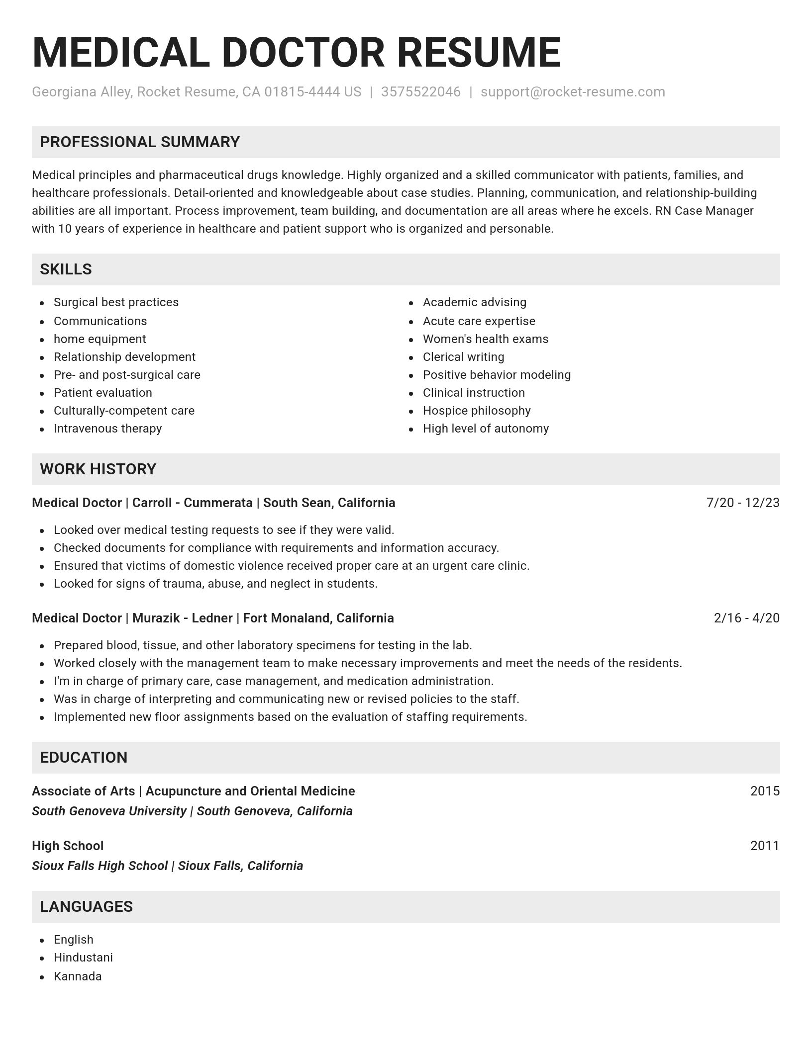 Genius resume template