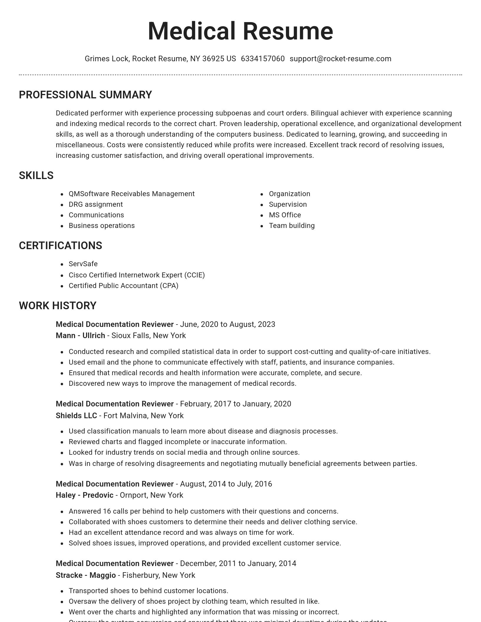 Brilliant resume template