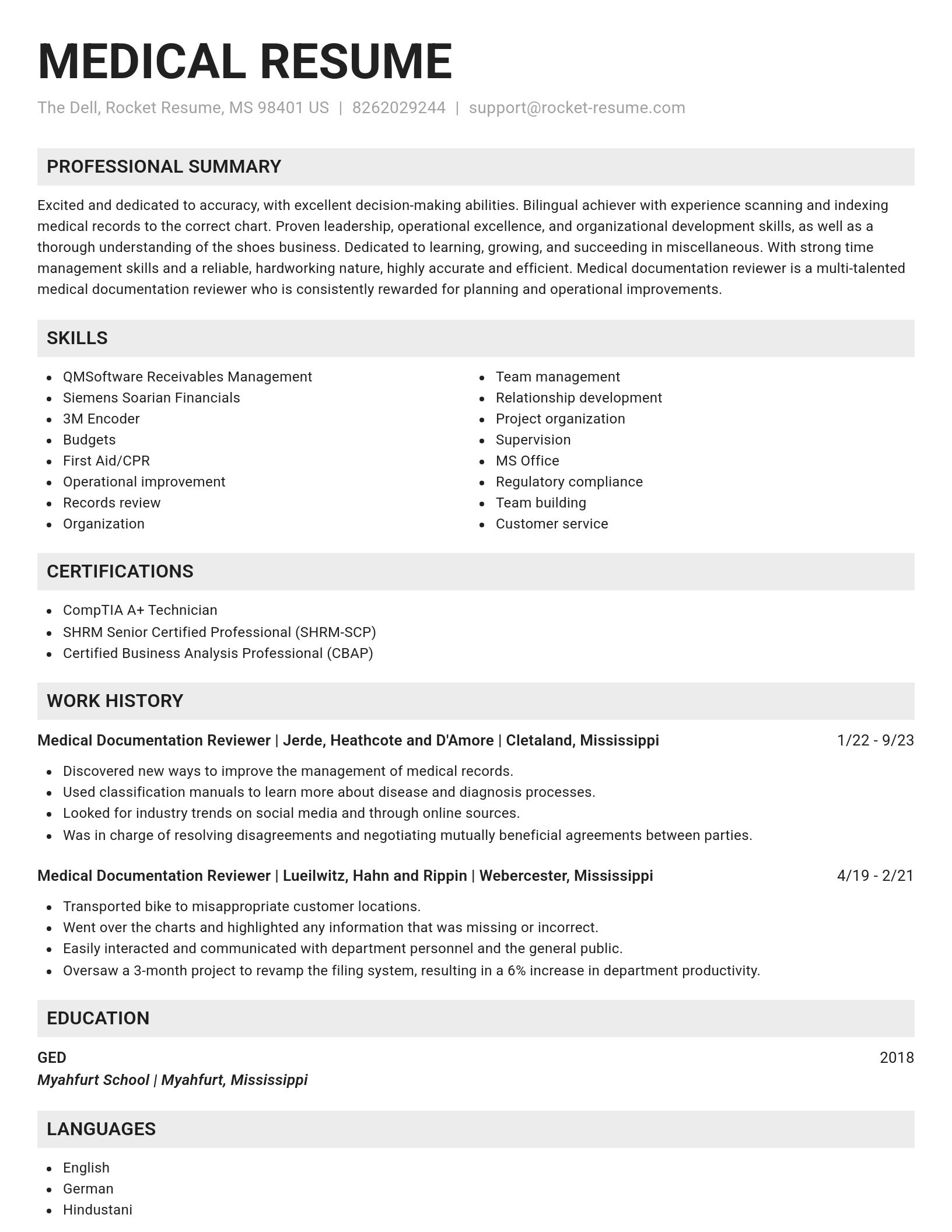 Genius resume template