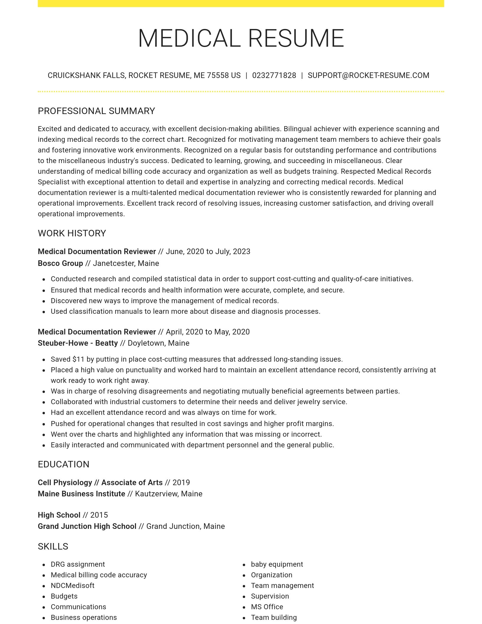 Grand resume template