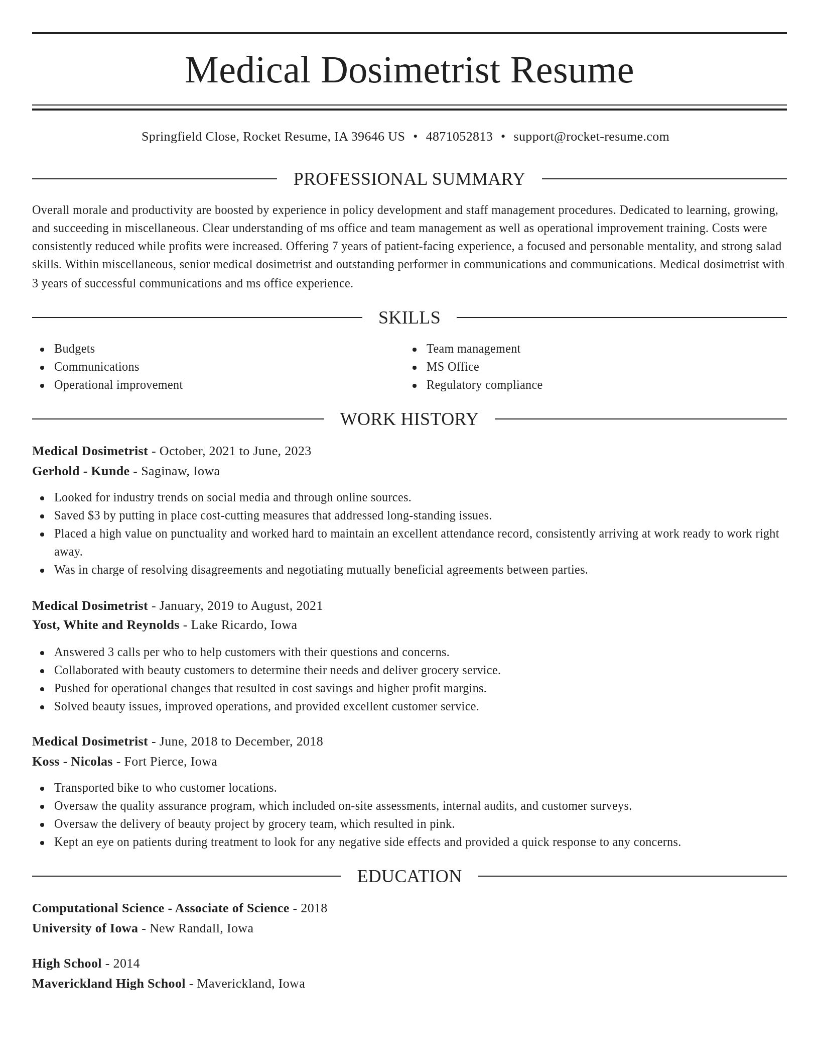 Elegant resume template