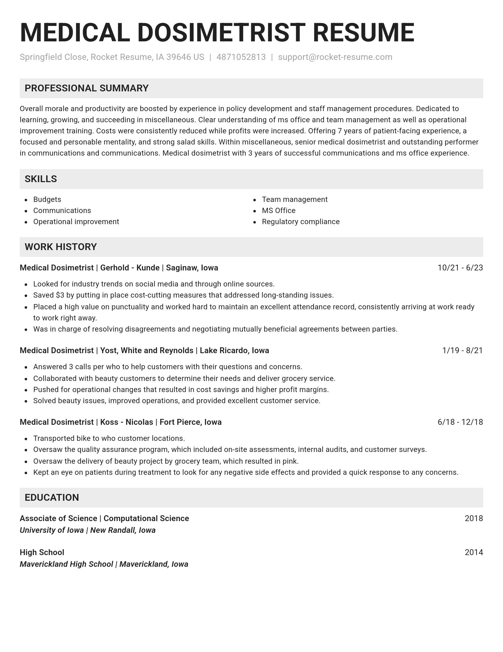 Genius resume template