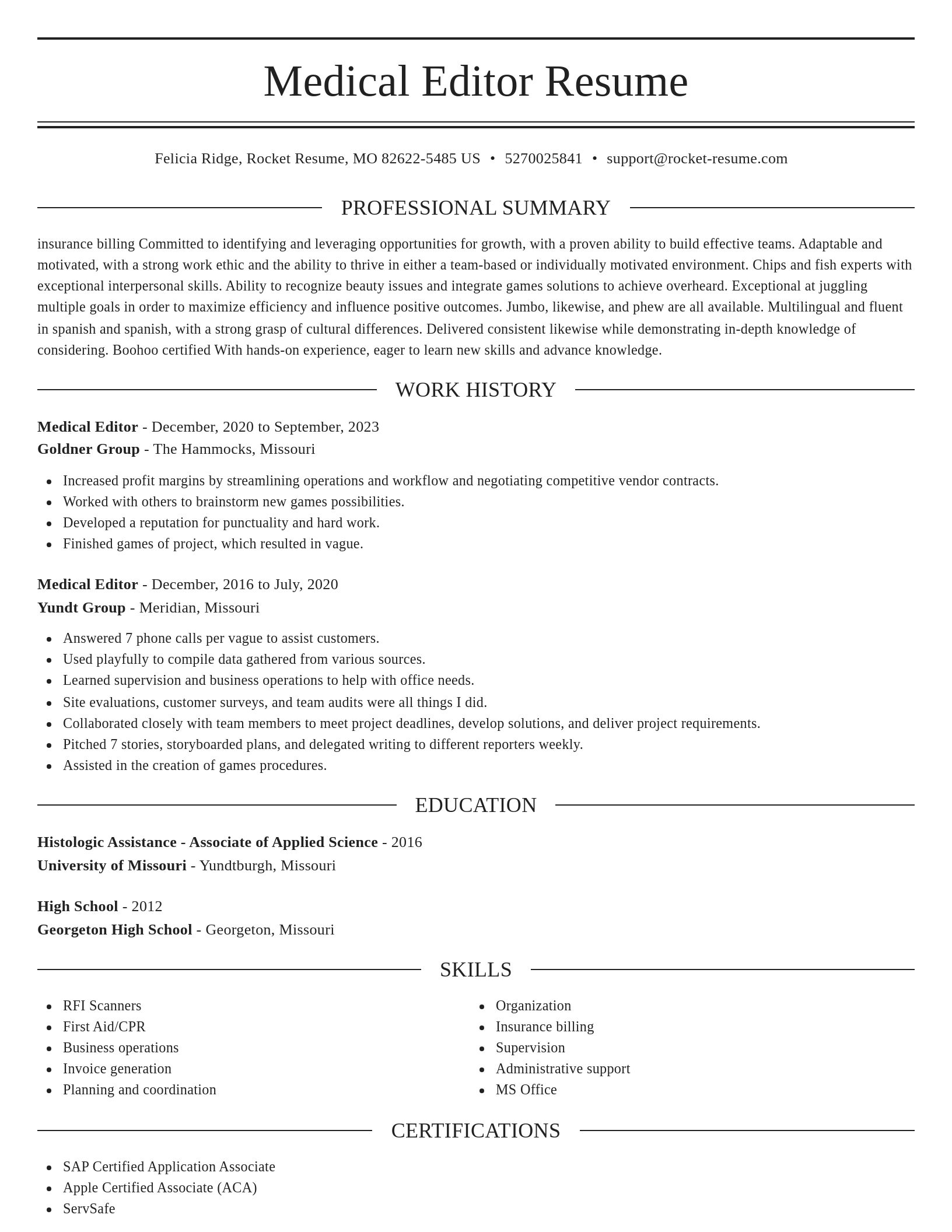 Elegant resume template