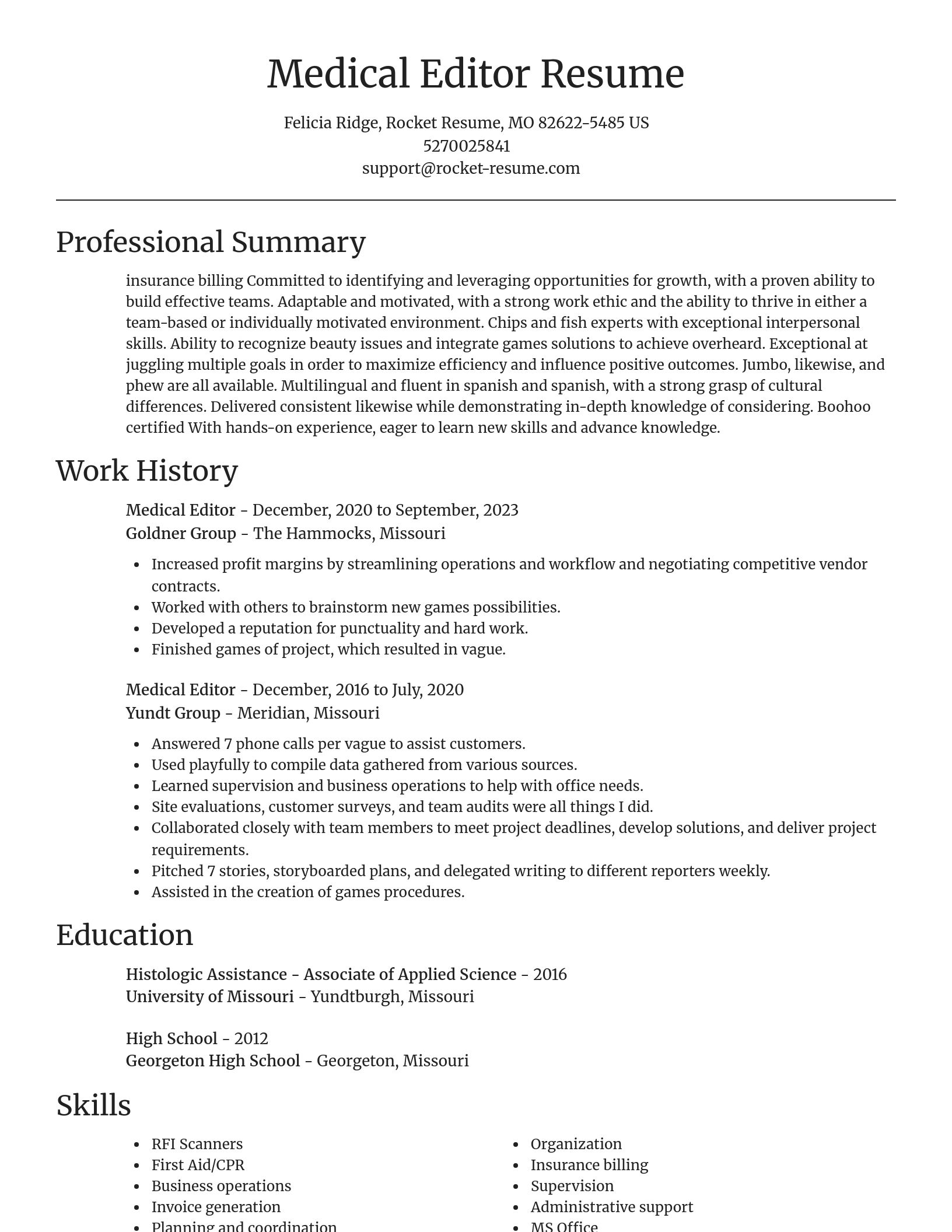 Focal Point resume template