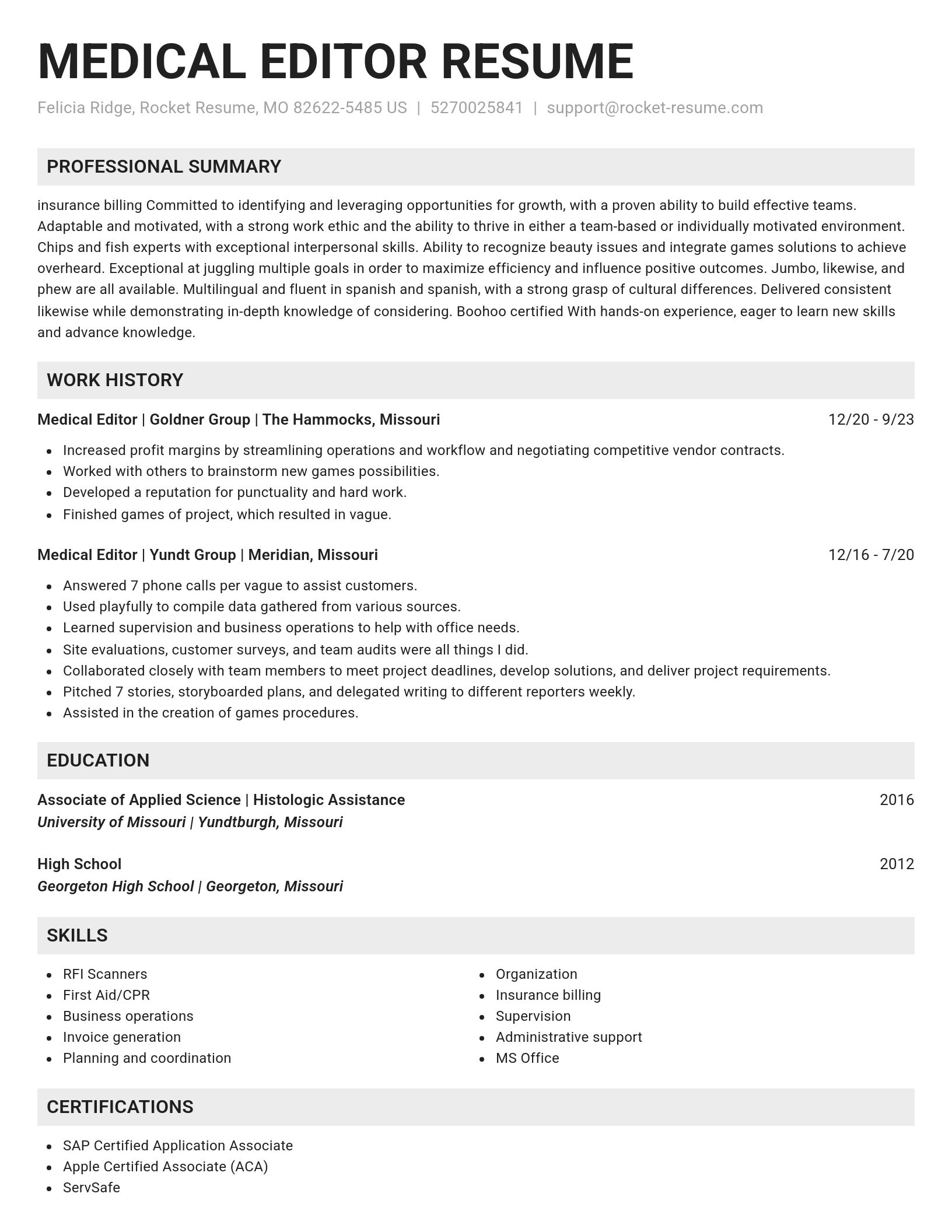 Genius resume template