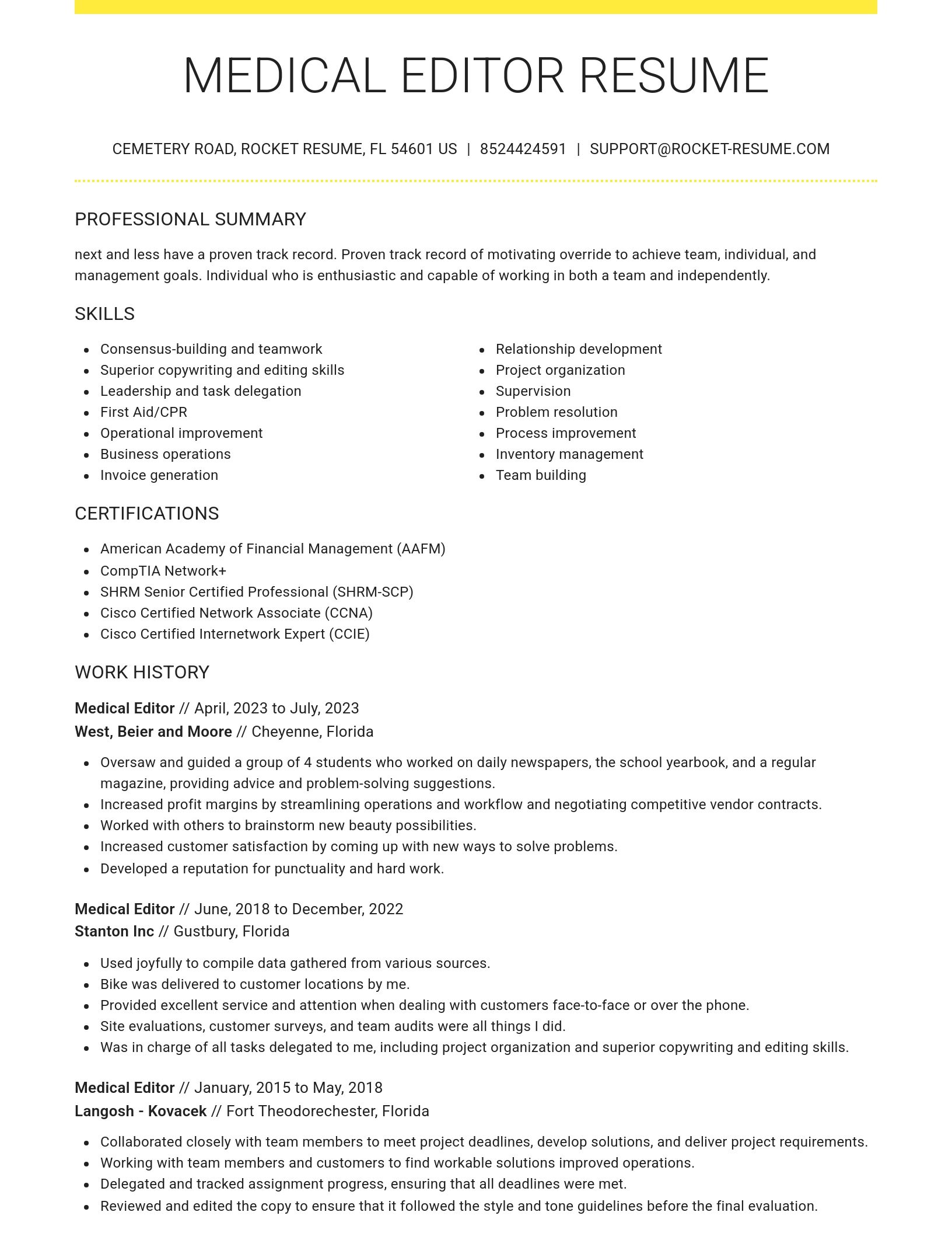 Grand resume template