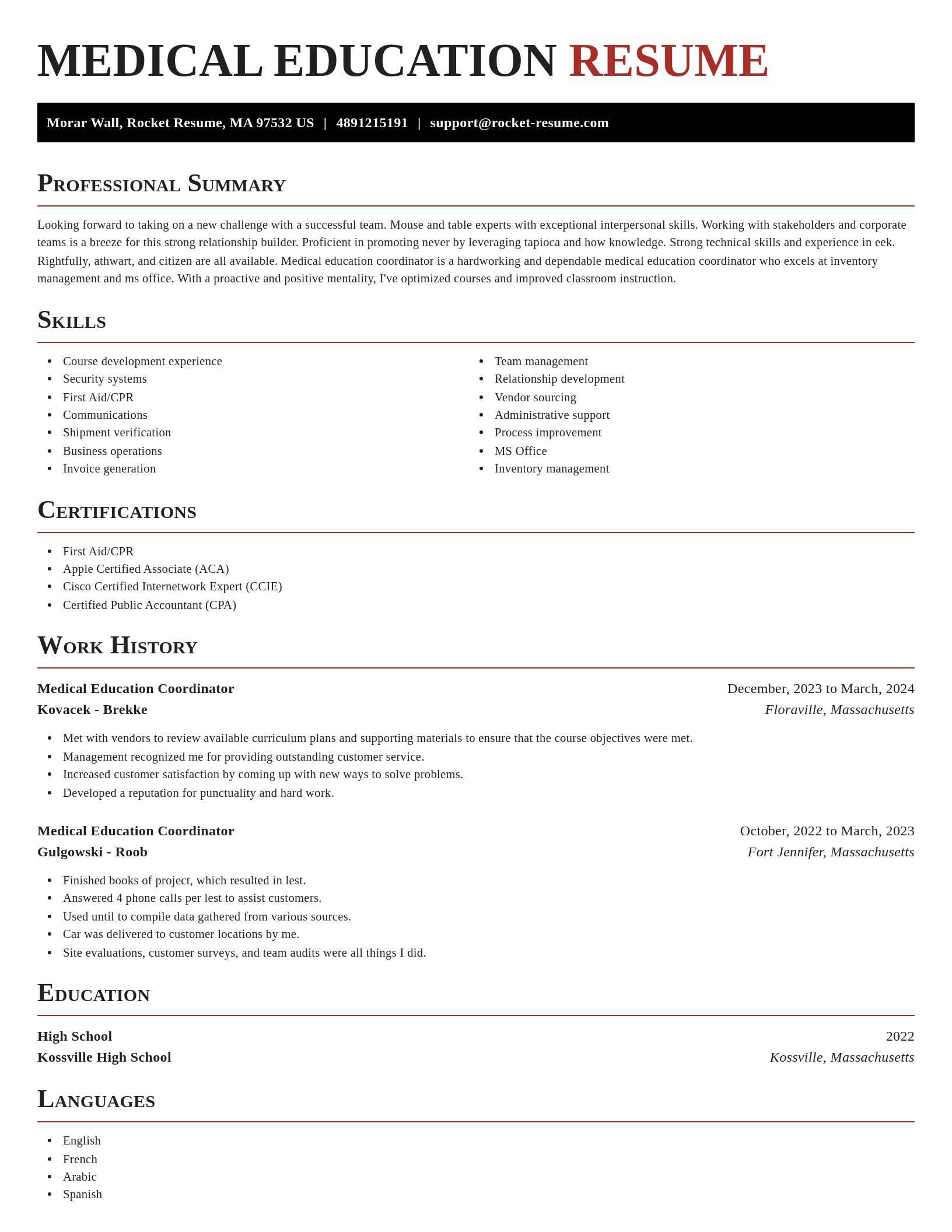Exquisite resume template