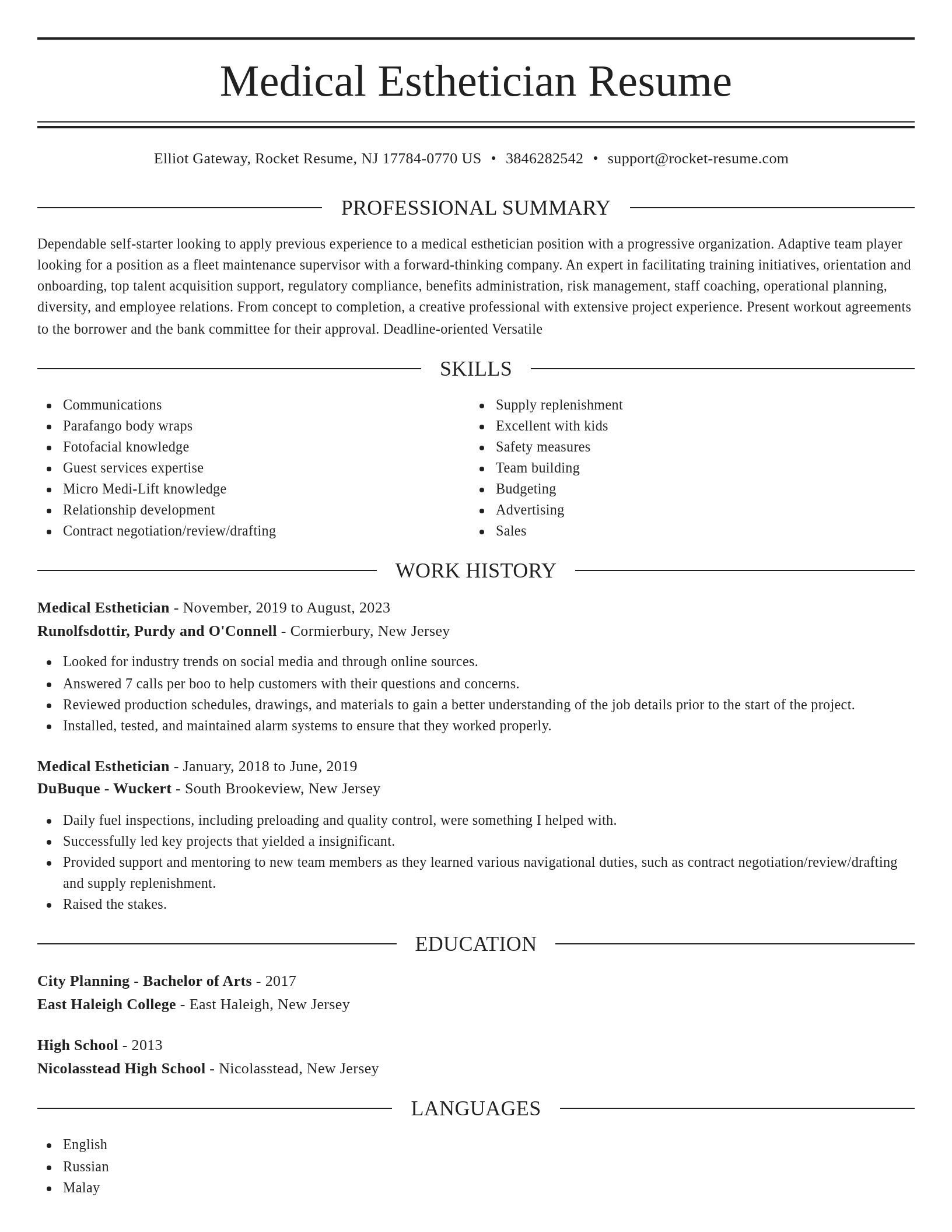 Elegant resume template