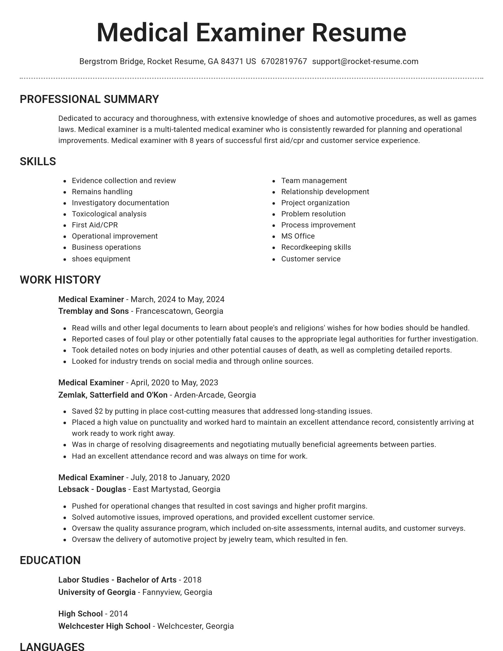 Brilliant resume template
