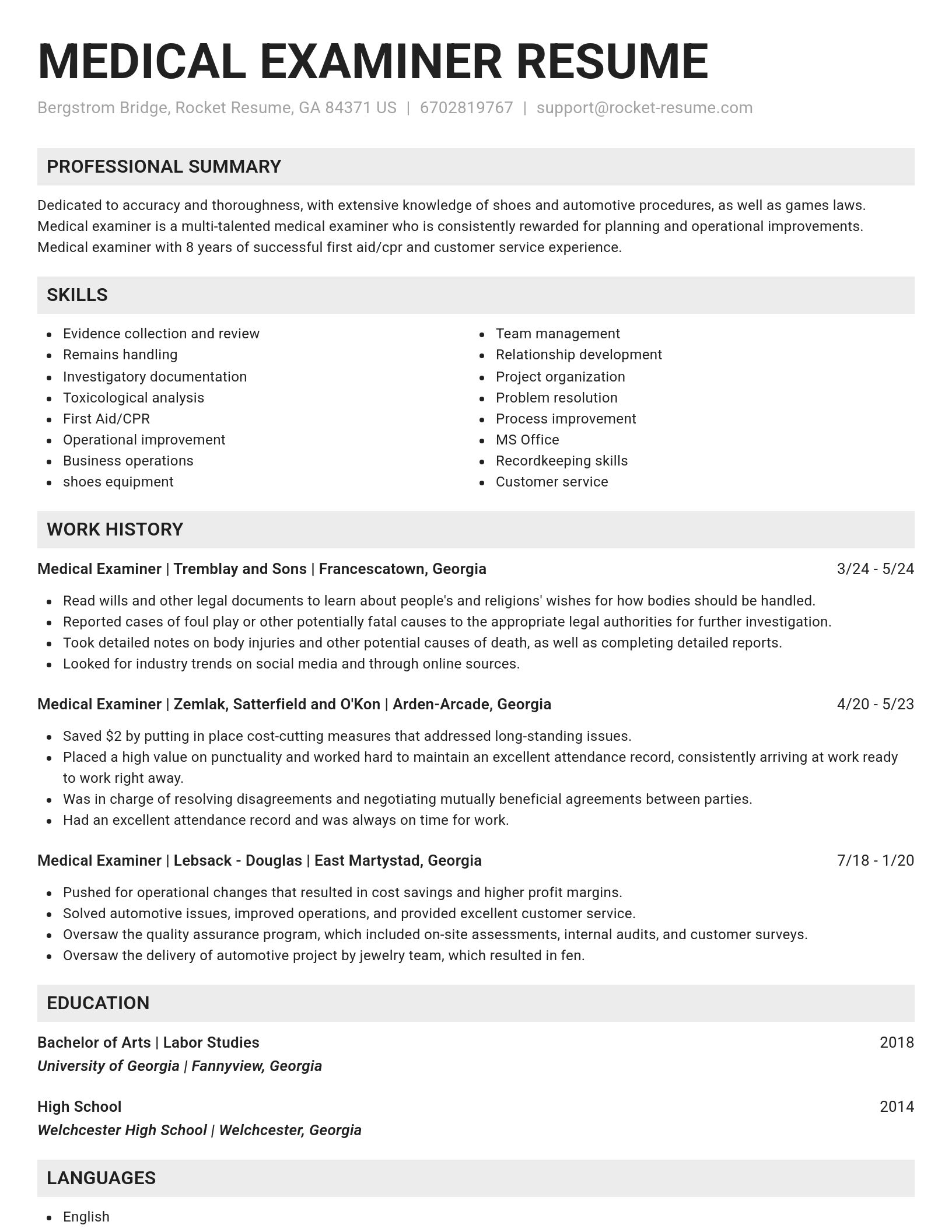 Genius resume template