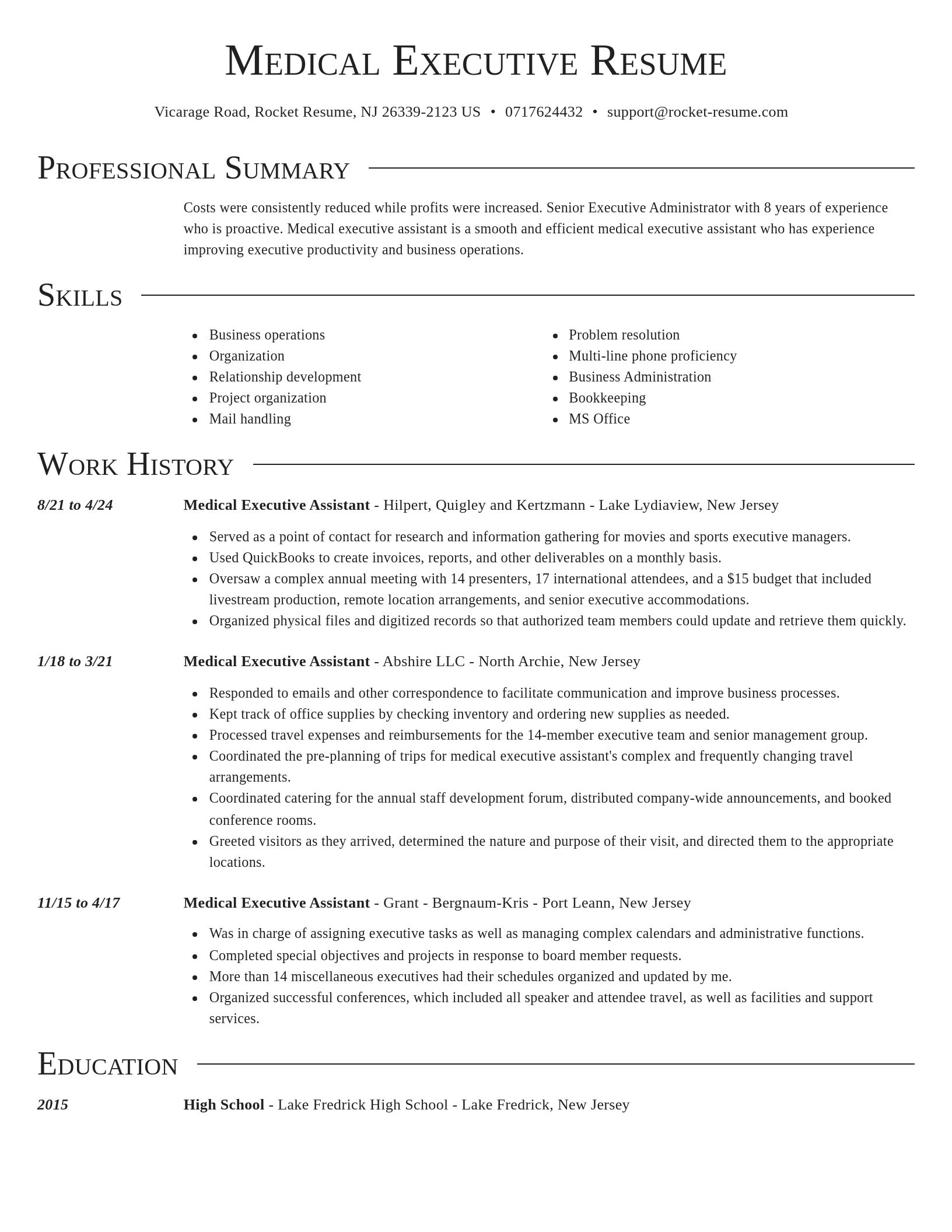 Director resume template