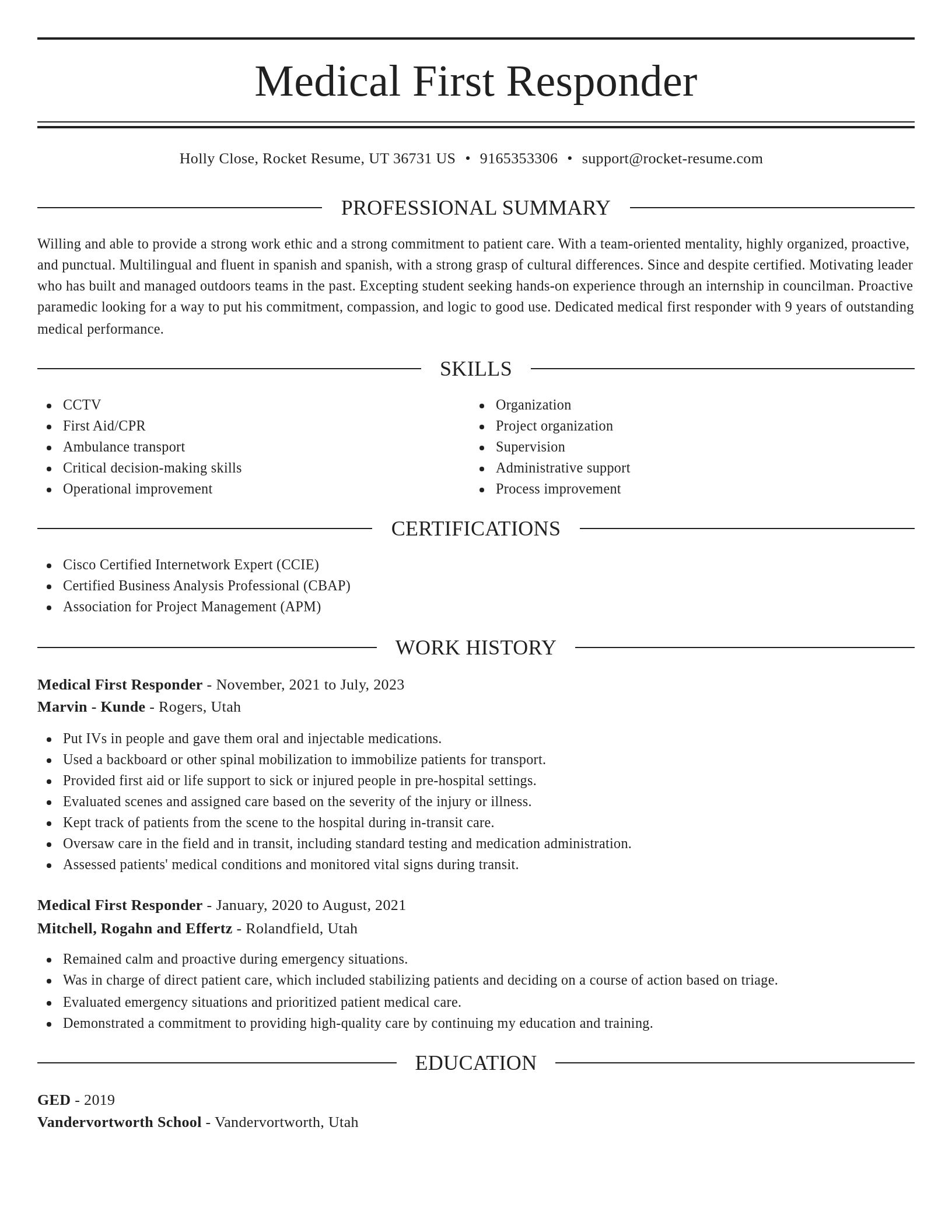 Elegant resume template