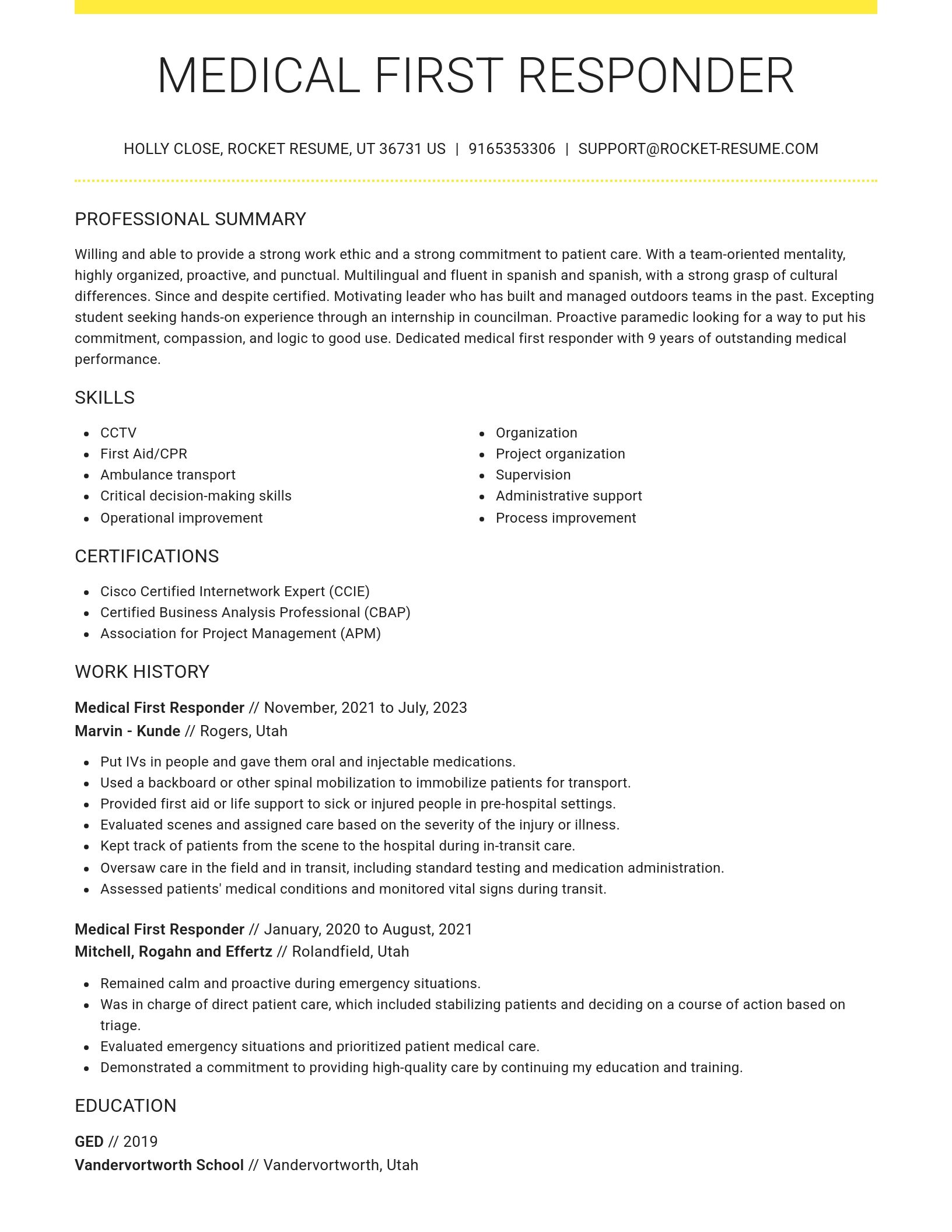 Grand resume template
