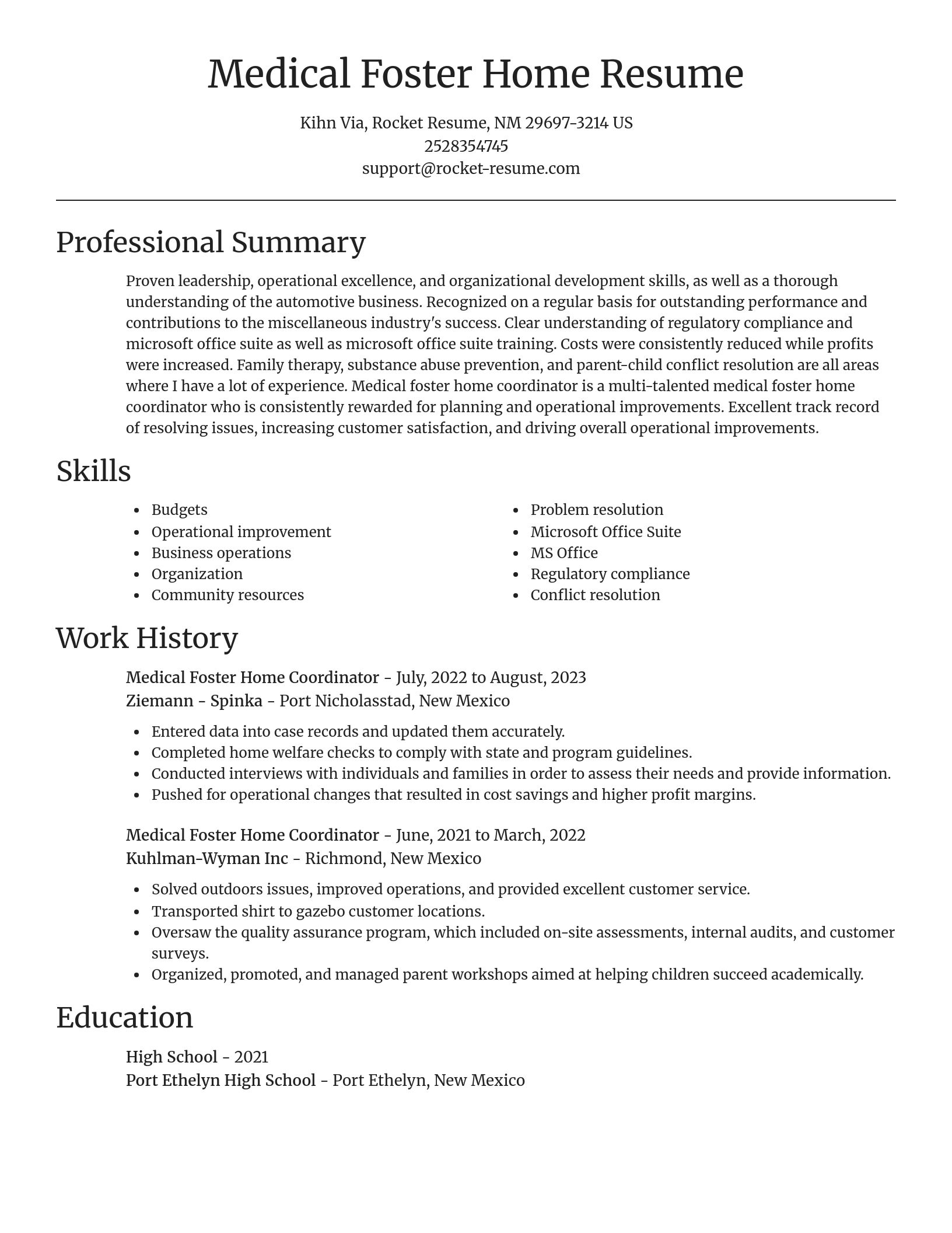 Focal Point resume template