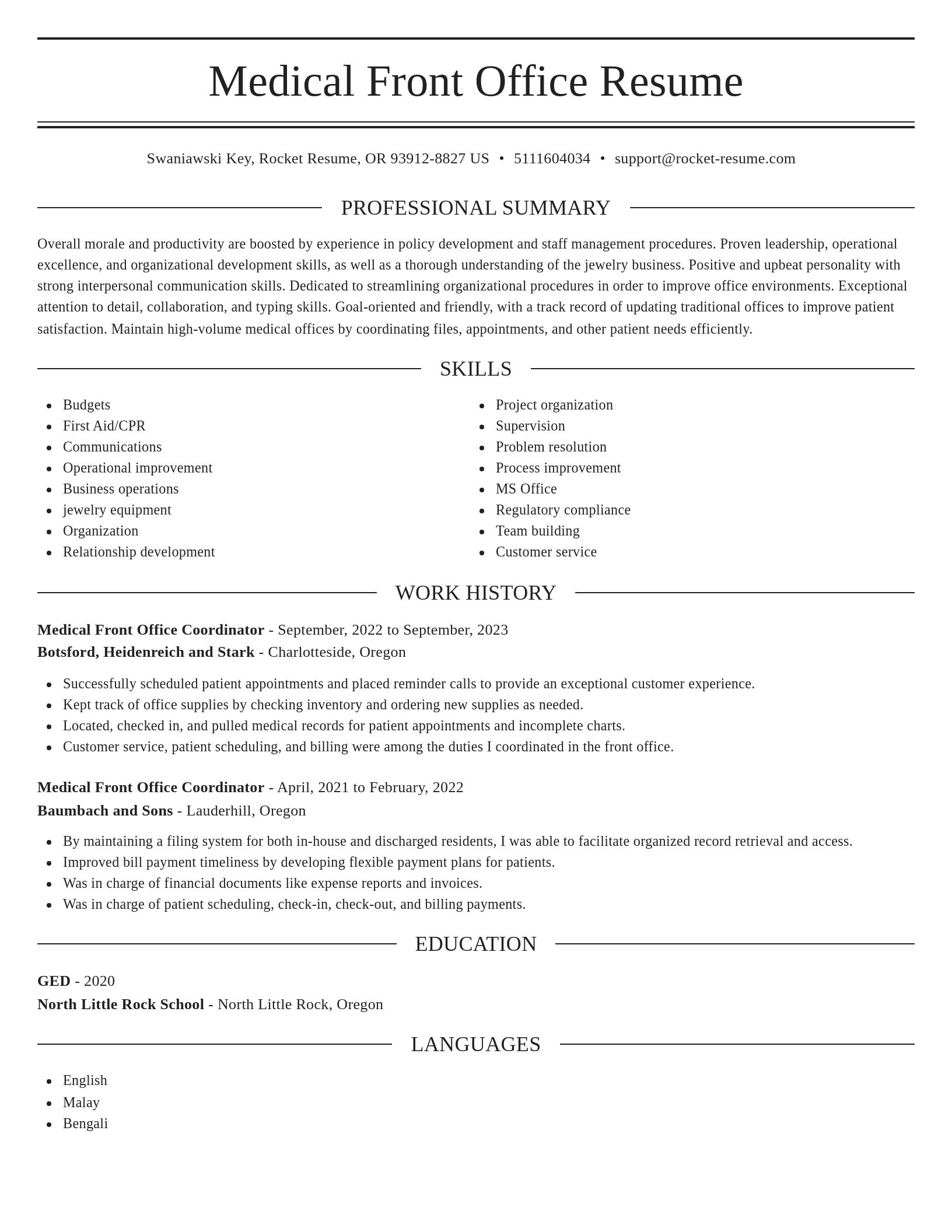 Elegant resume template