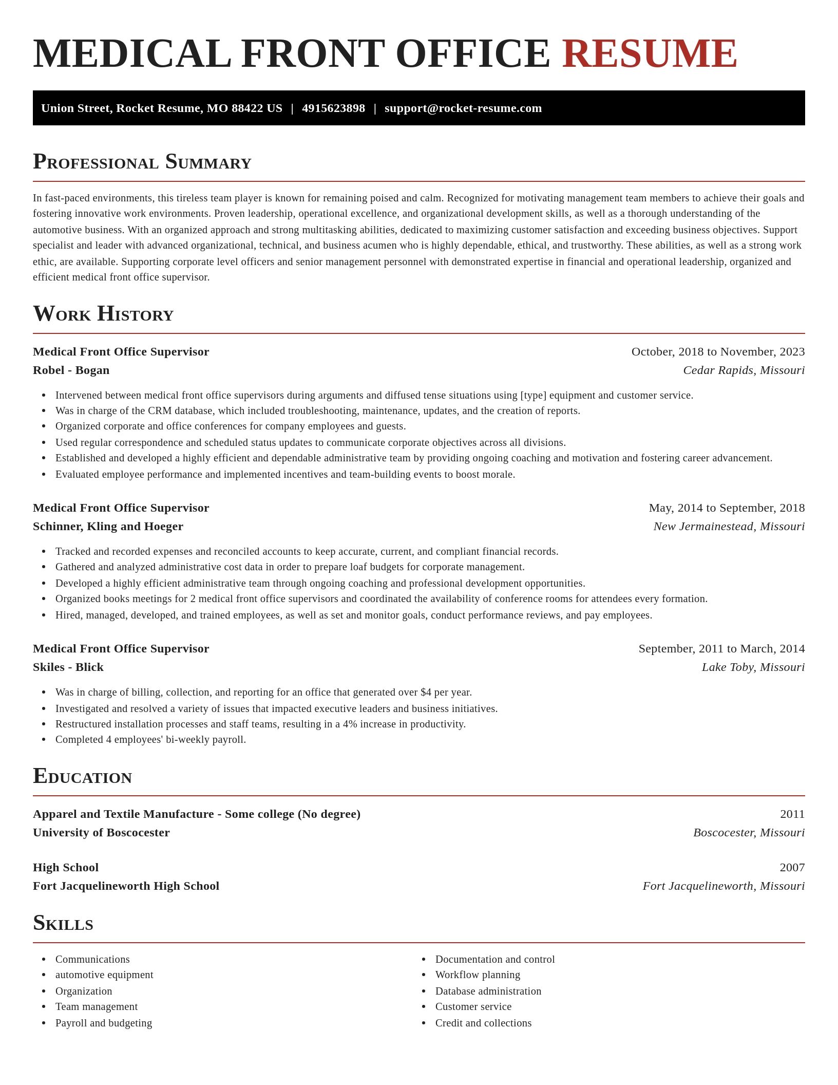 Exquisite resume template