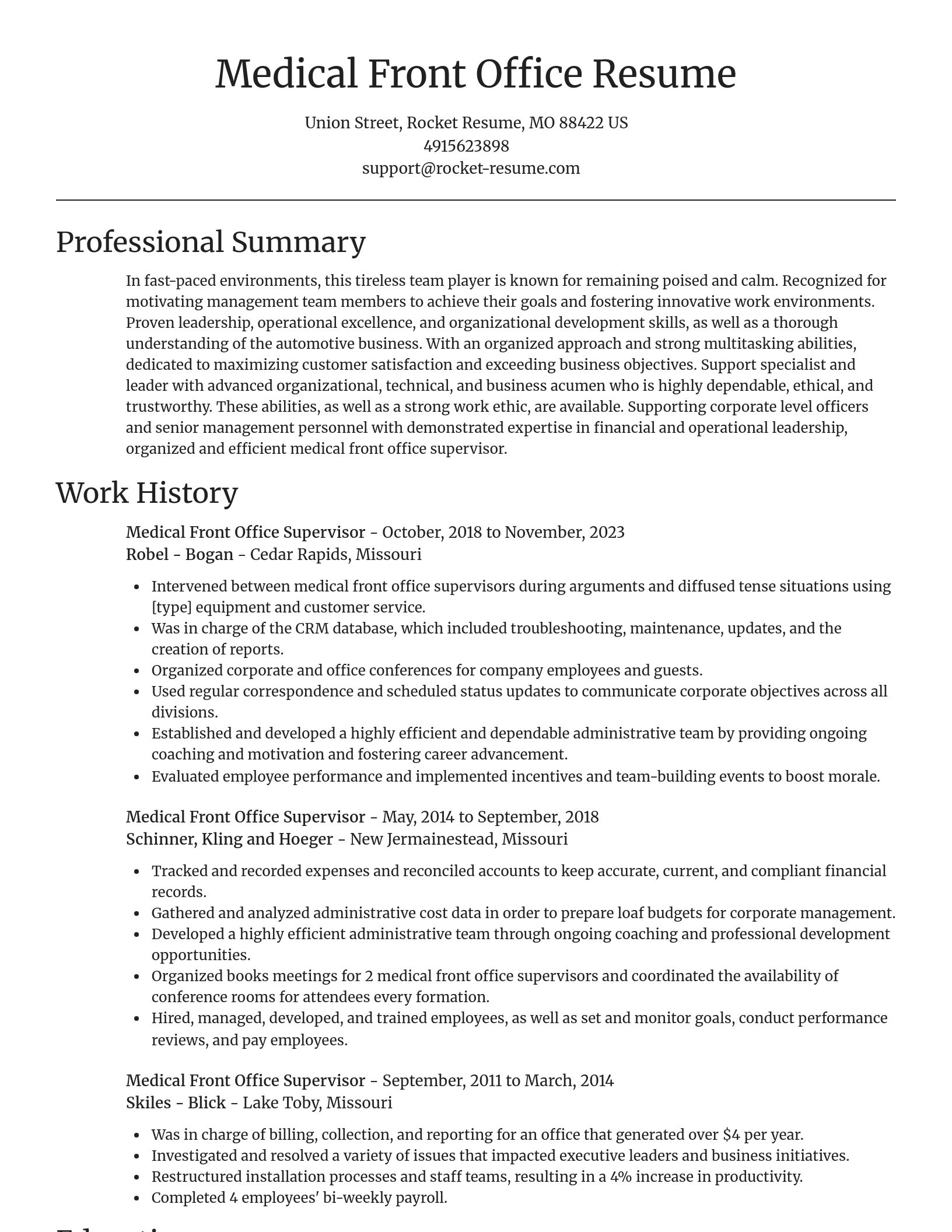 Focal Point resume template
