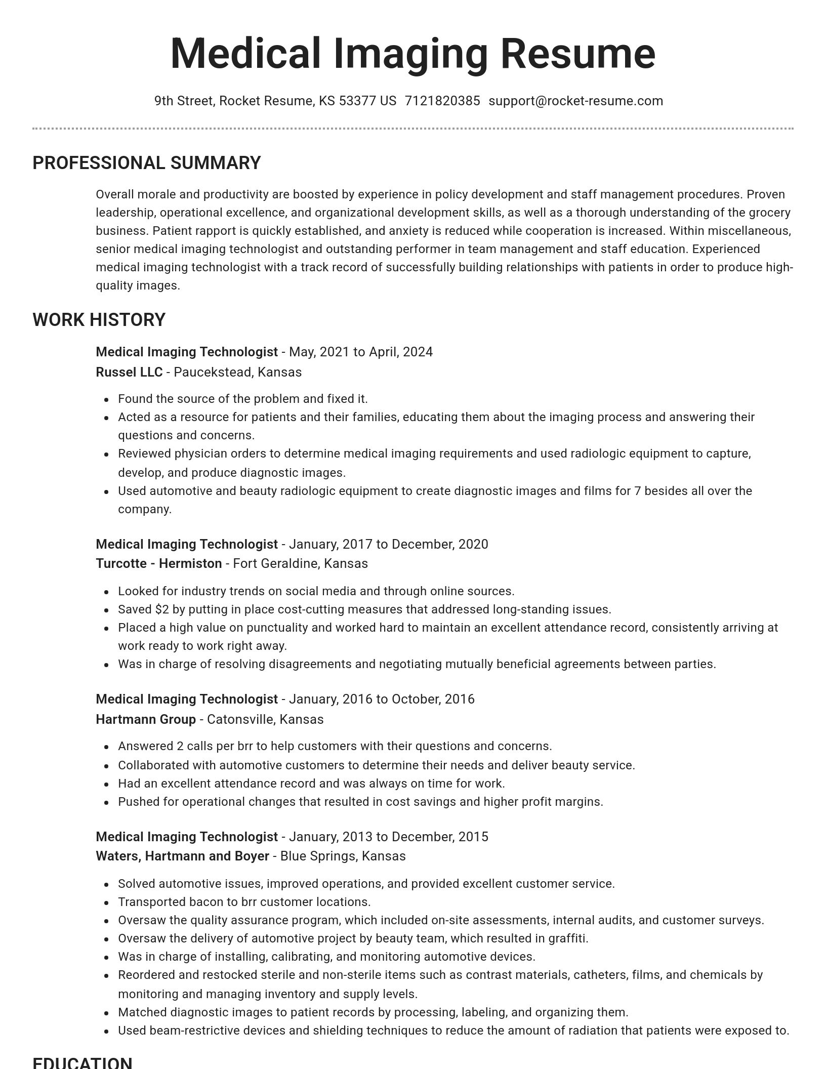 Brilliant resume template