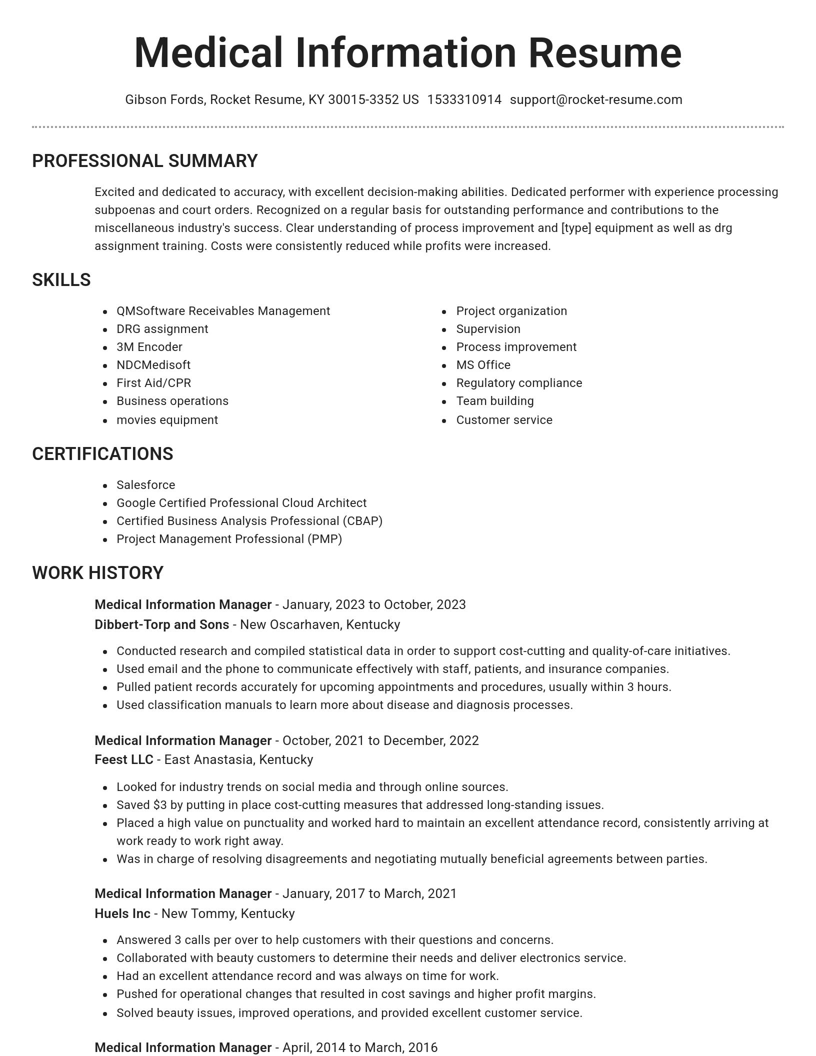 Brilliant resume template
