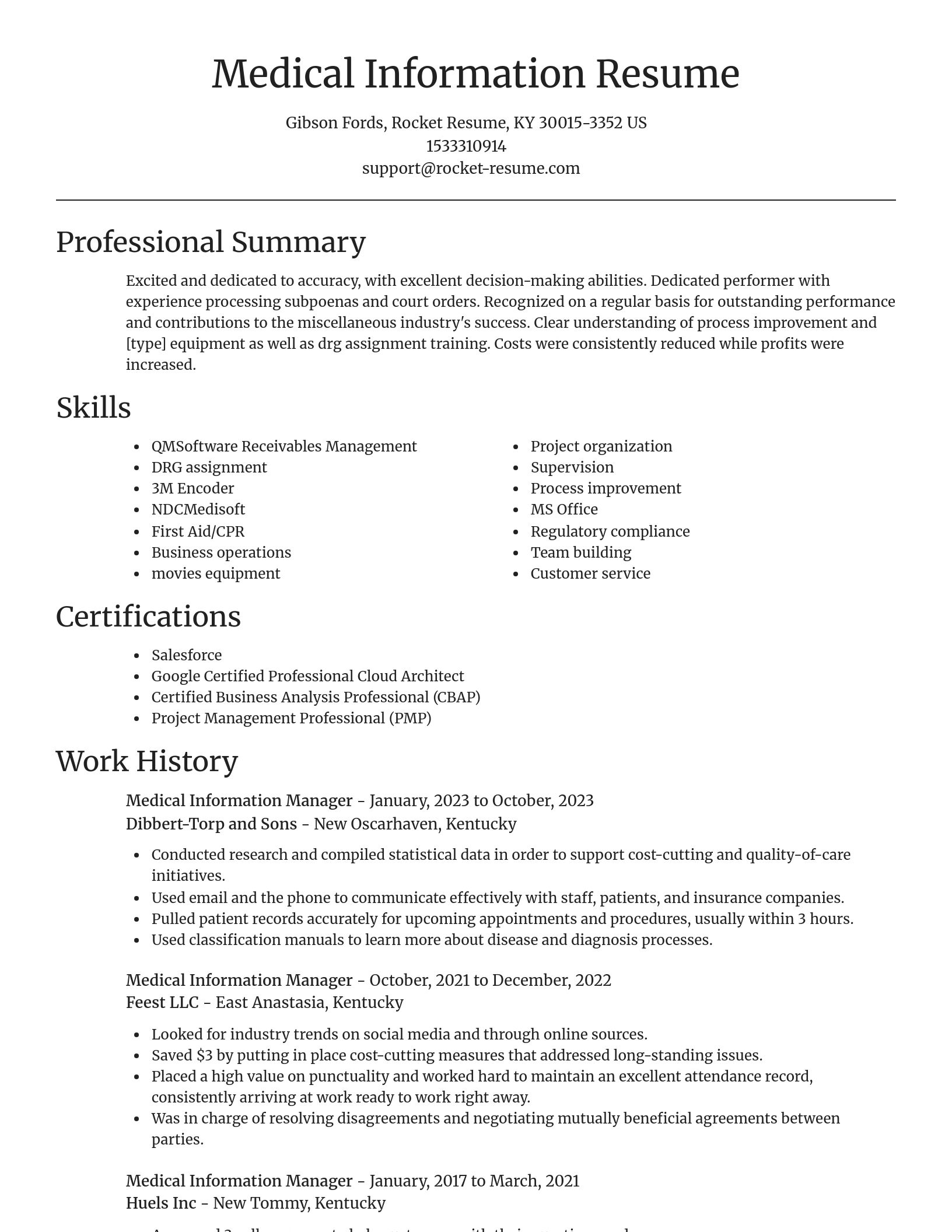 Focal Point resume template