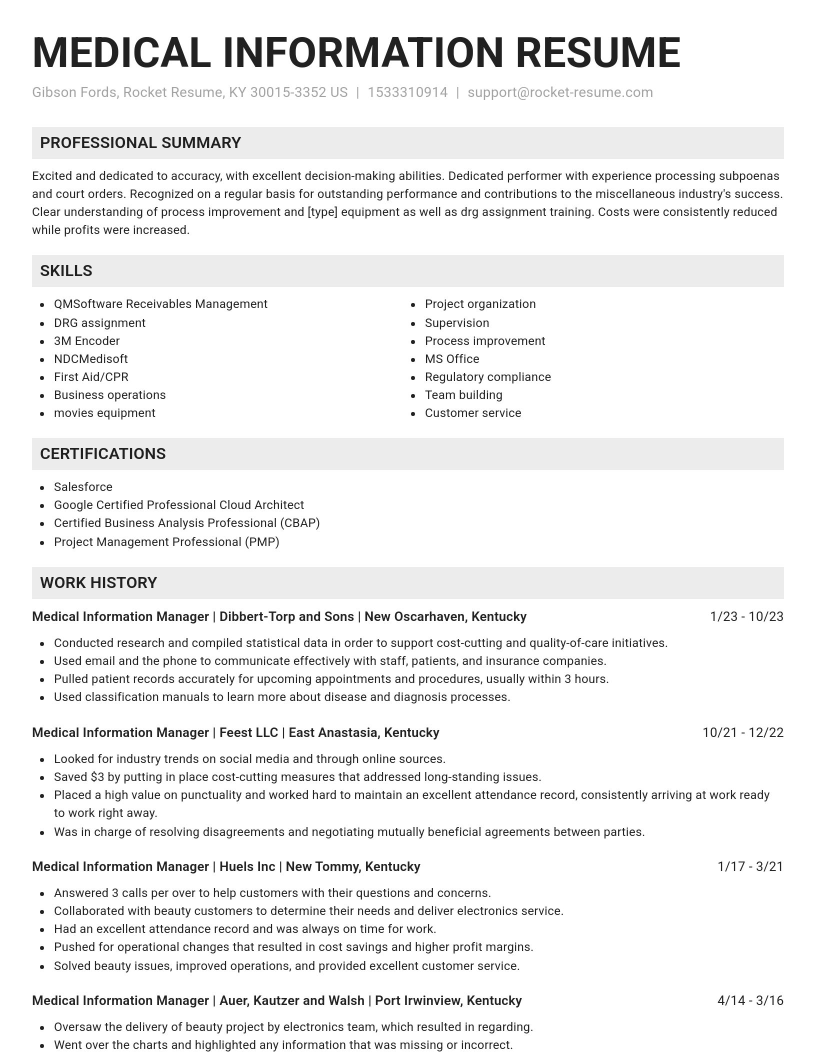 Genius resume template