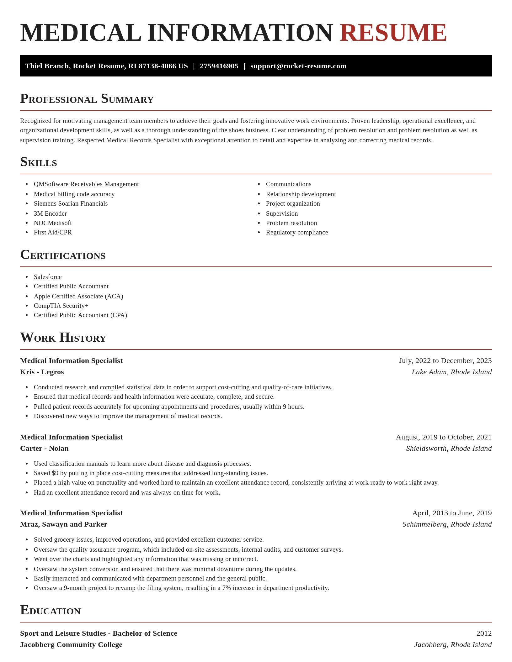 Exquisite resume template